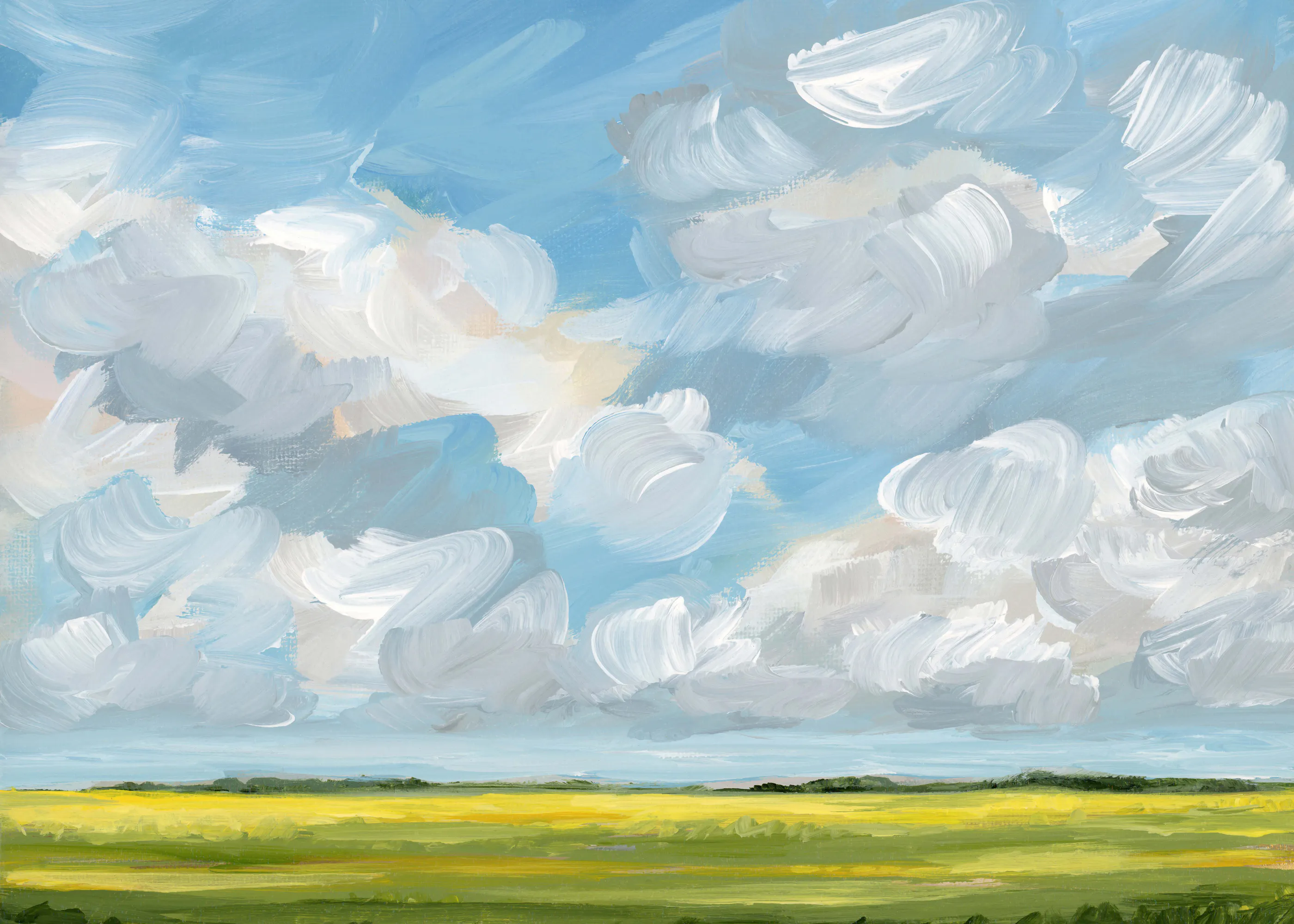 Nicole Walsh - Ciel vaste, champ jaune Poster 0