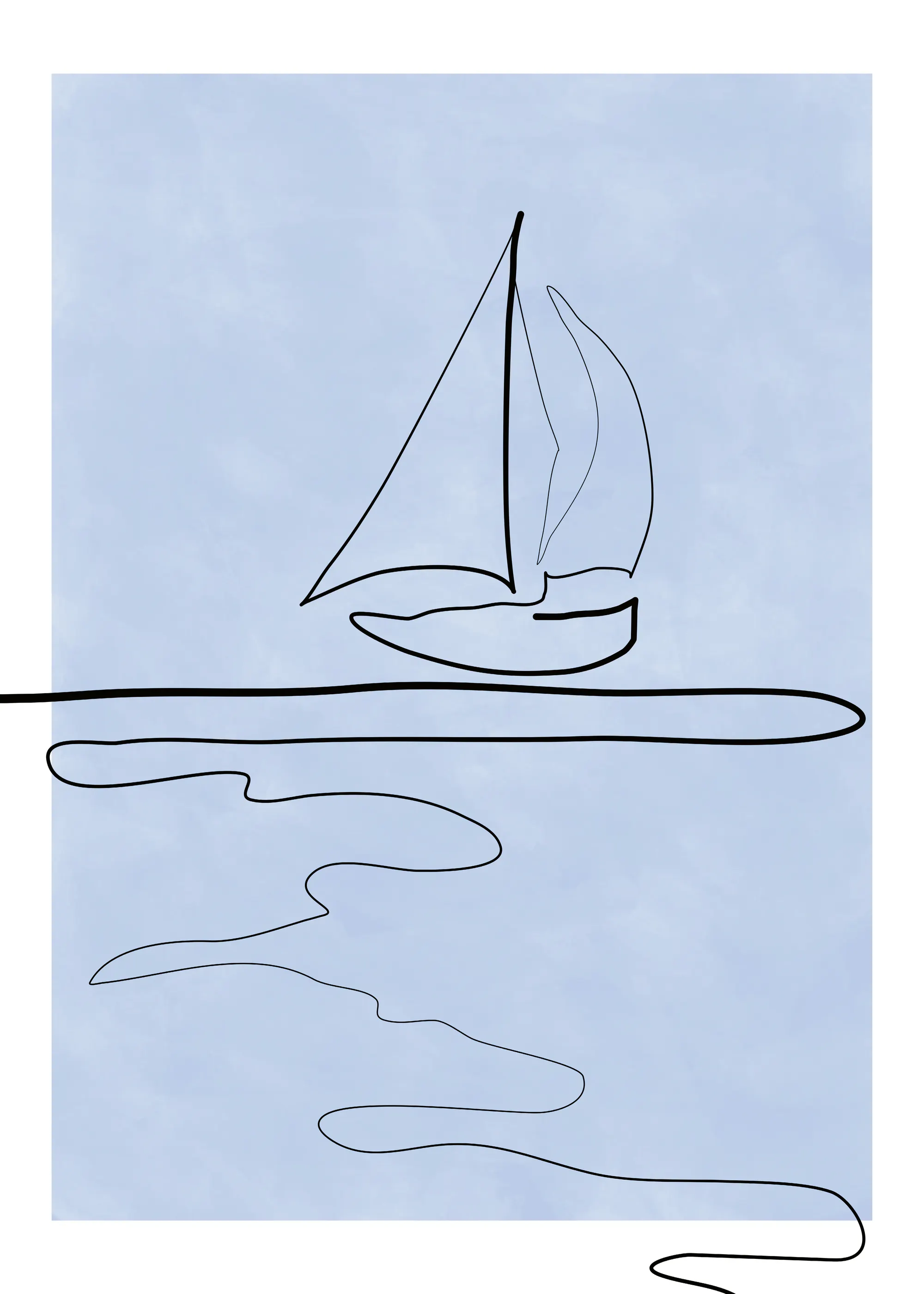 Elena Ristova - Serene Sailboat Horizon Poster 0