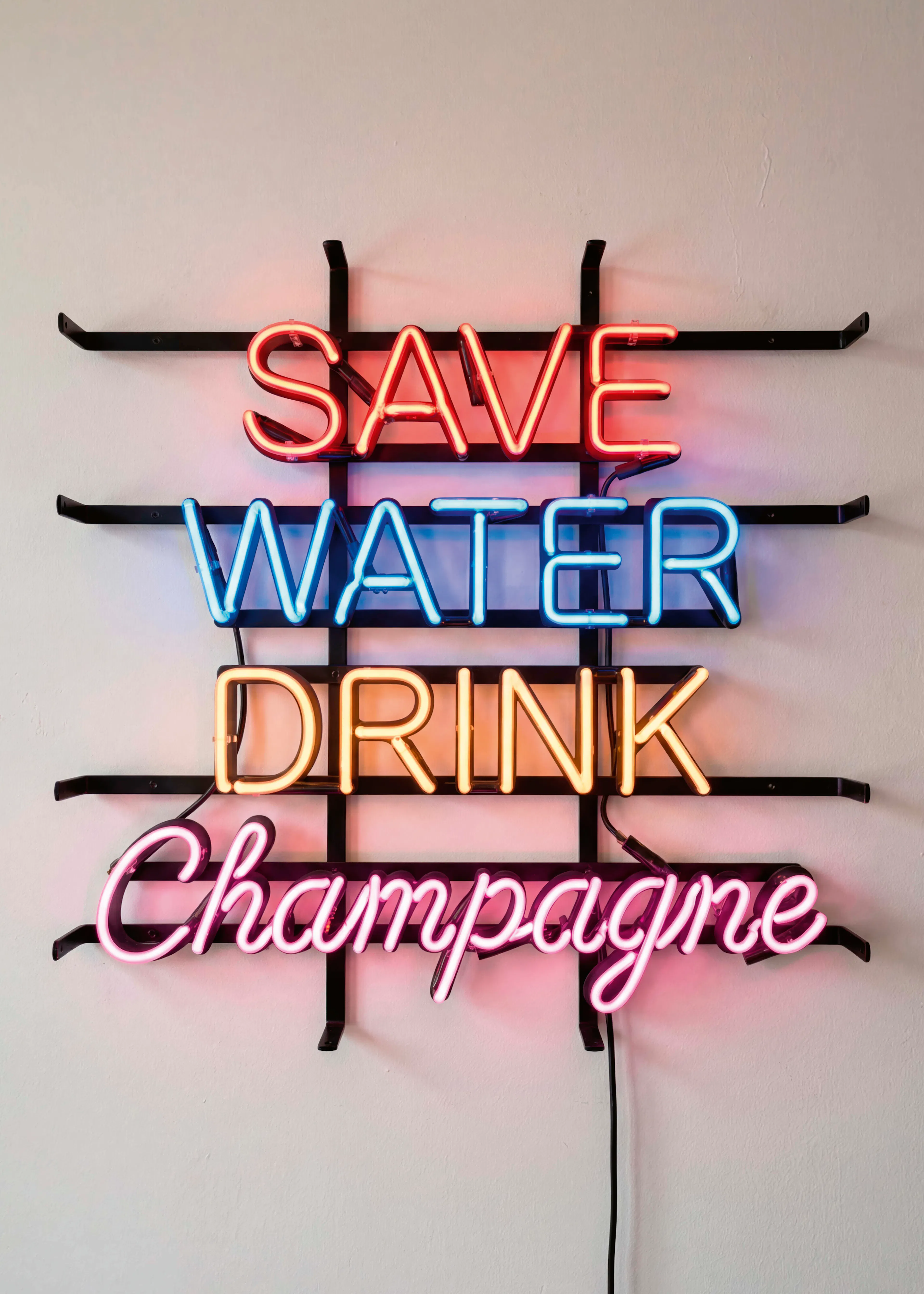 Andreas Magnusson - Witty Champagne Neon Sign Poster 0