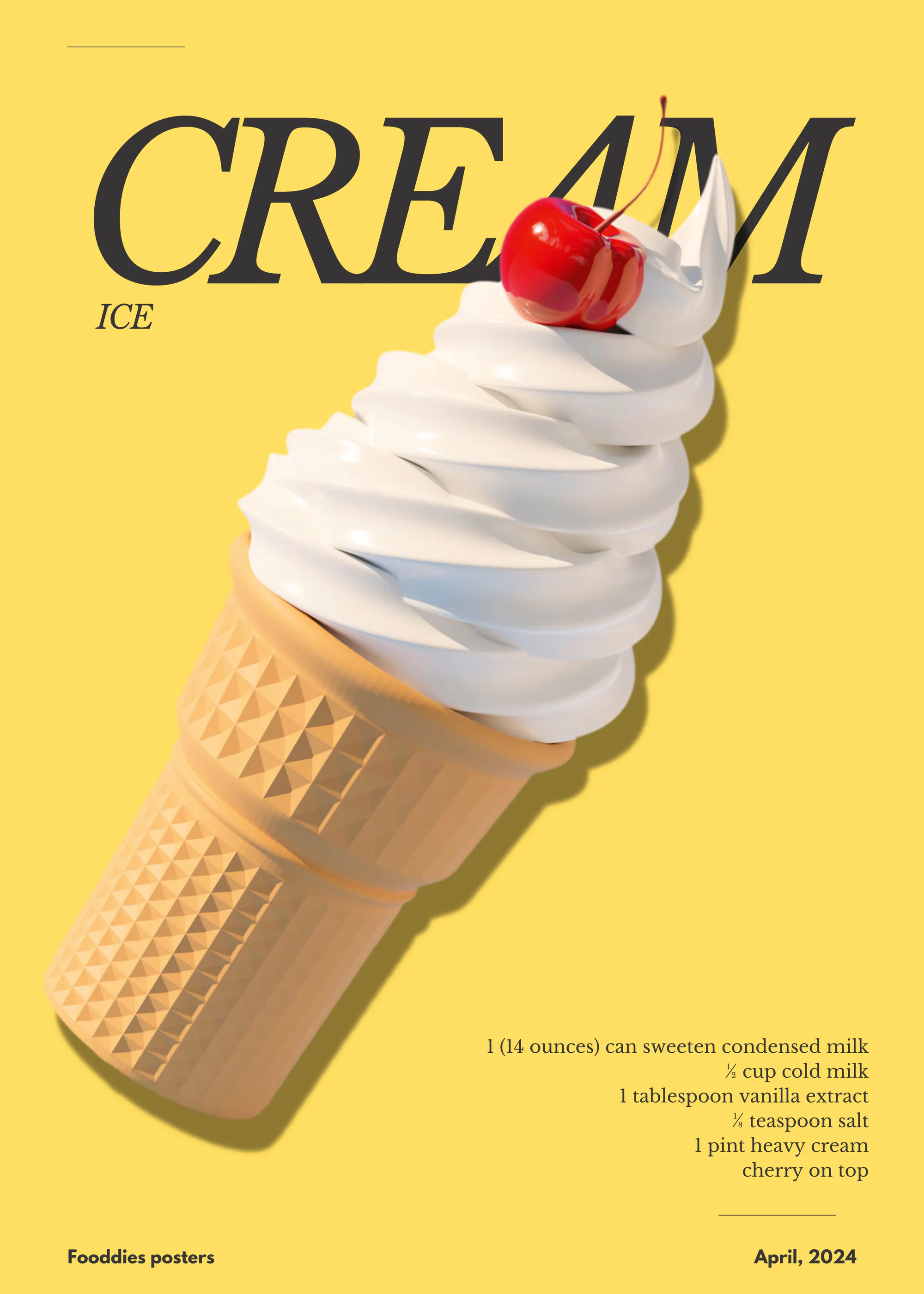 Julia Ramiro - Cherry Ice Cream Cone Poster 0