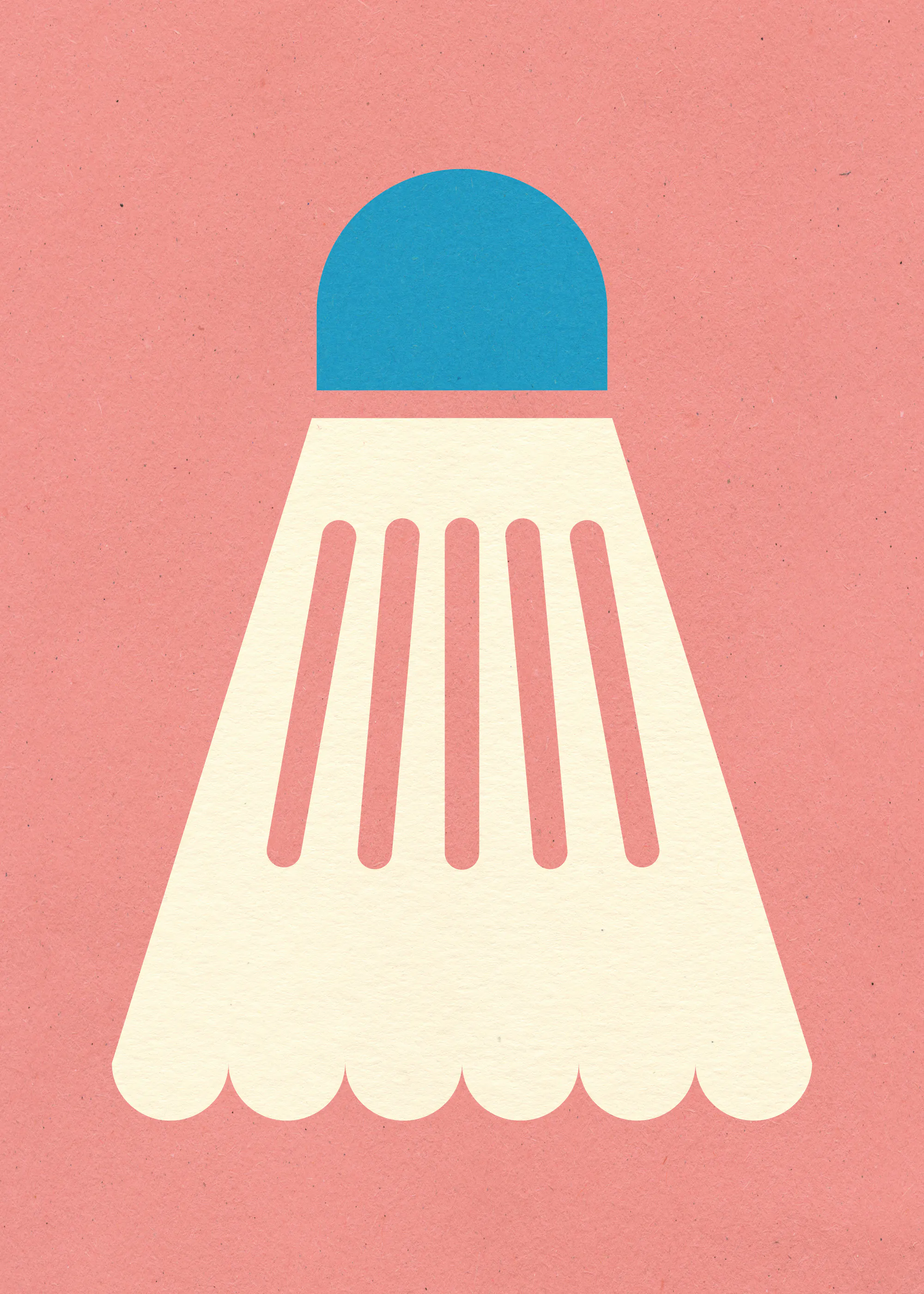 Rosi Feist - Badminton White Blue Poster 0