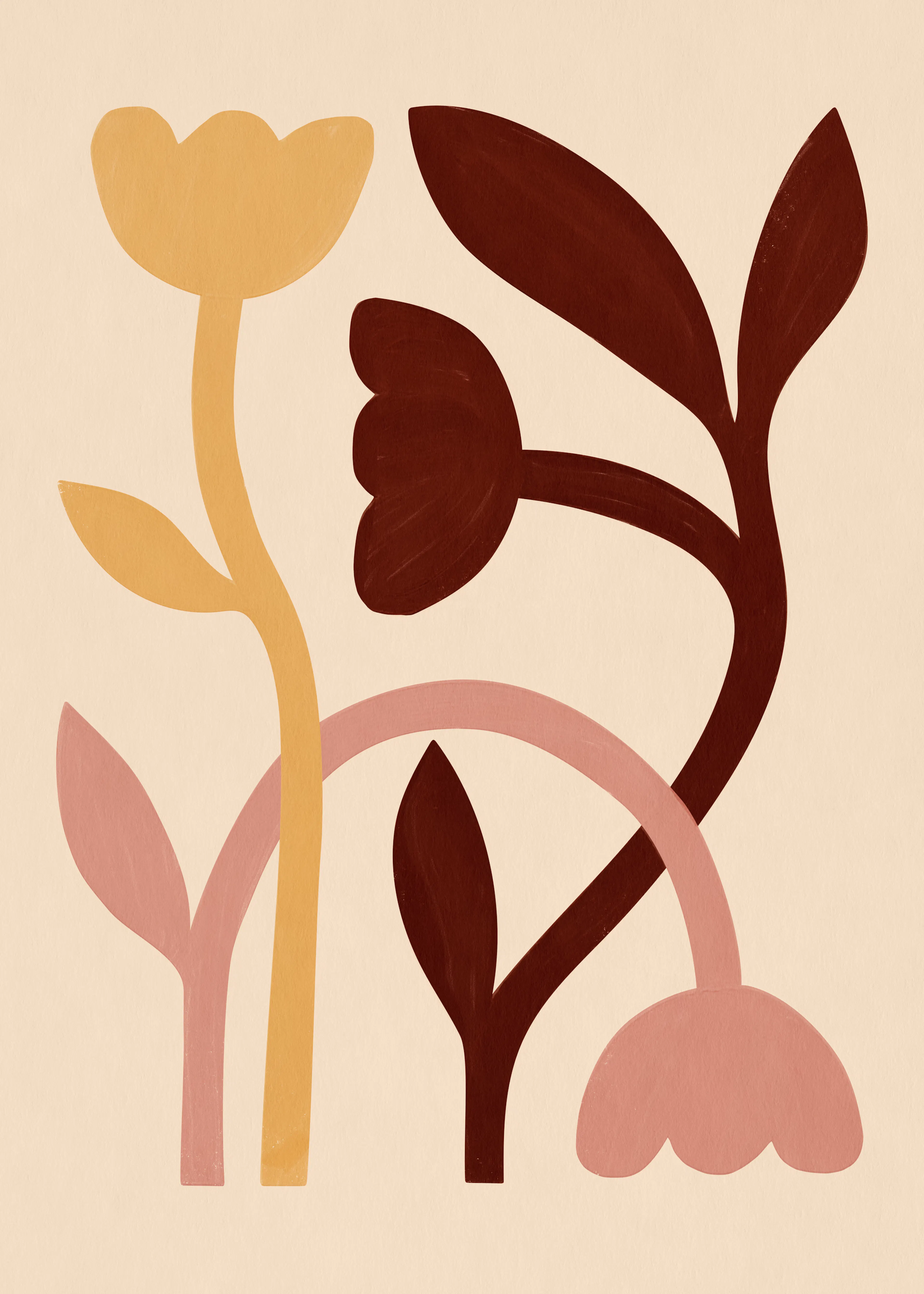 Abstrakt blomsterdesign plakat 0