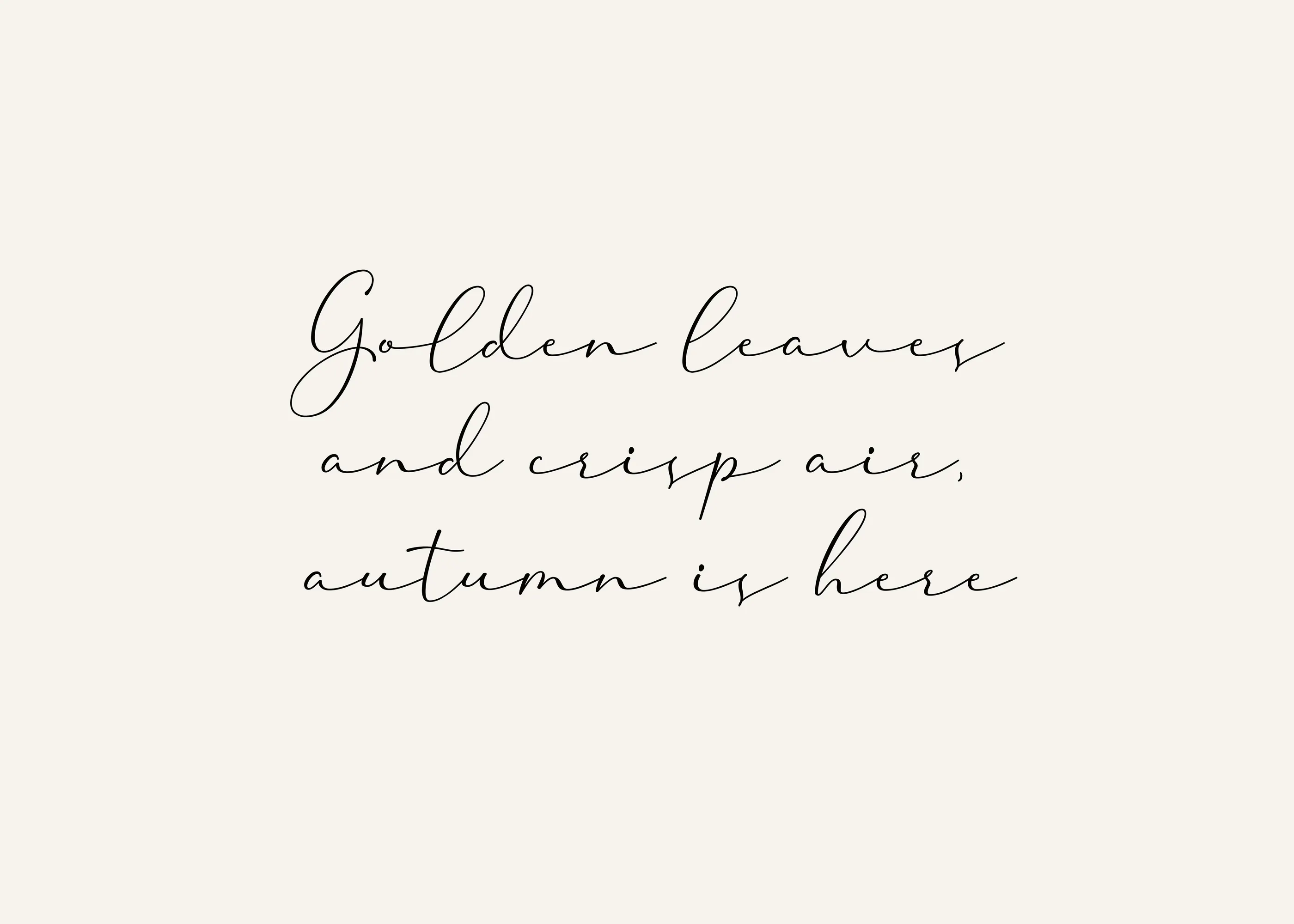 Crisp Autumn Poster 0