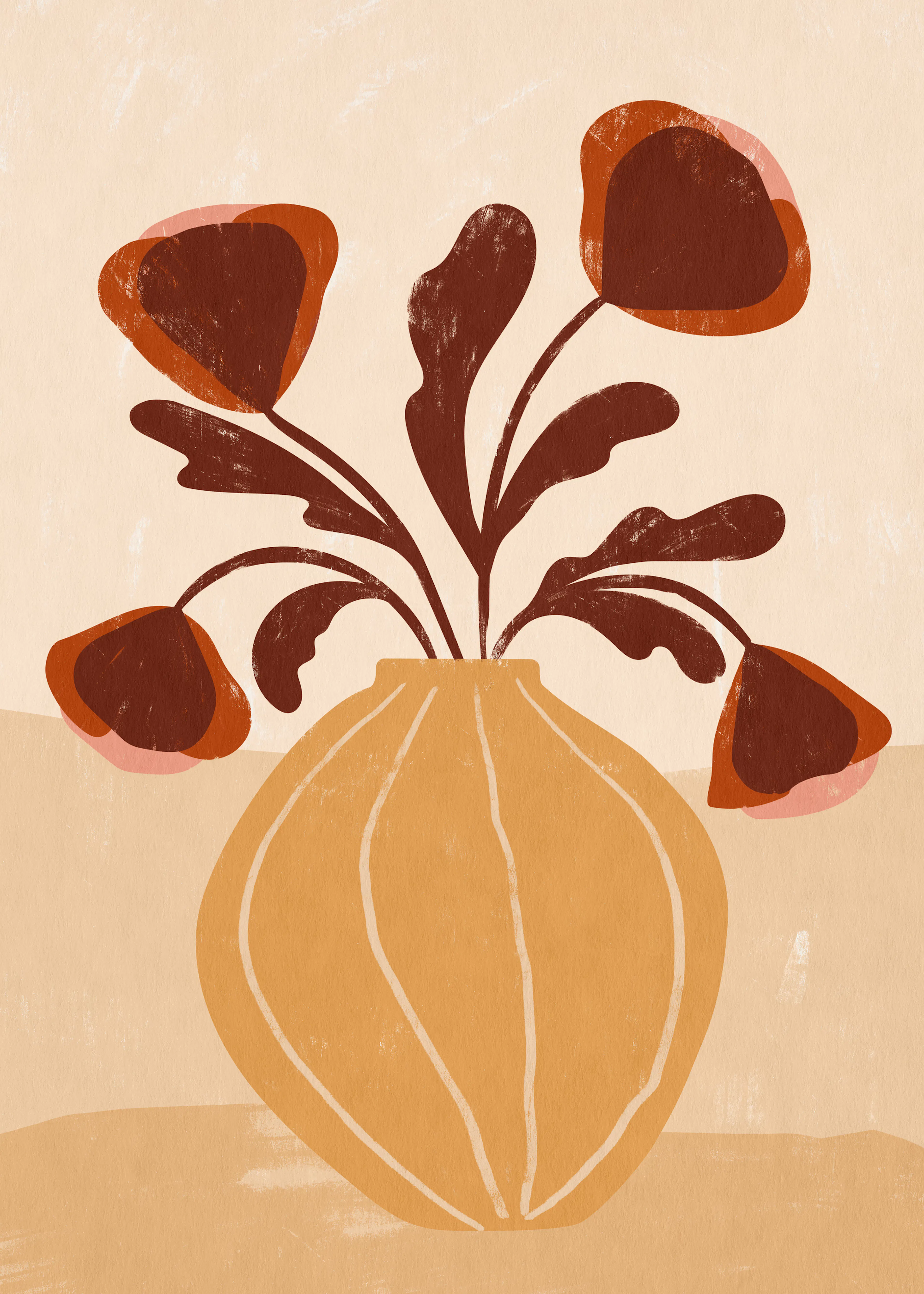 Vaso Floreale Astratto Poster 0