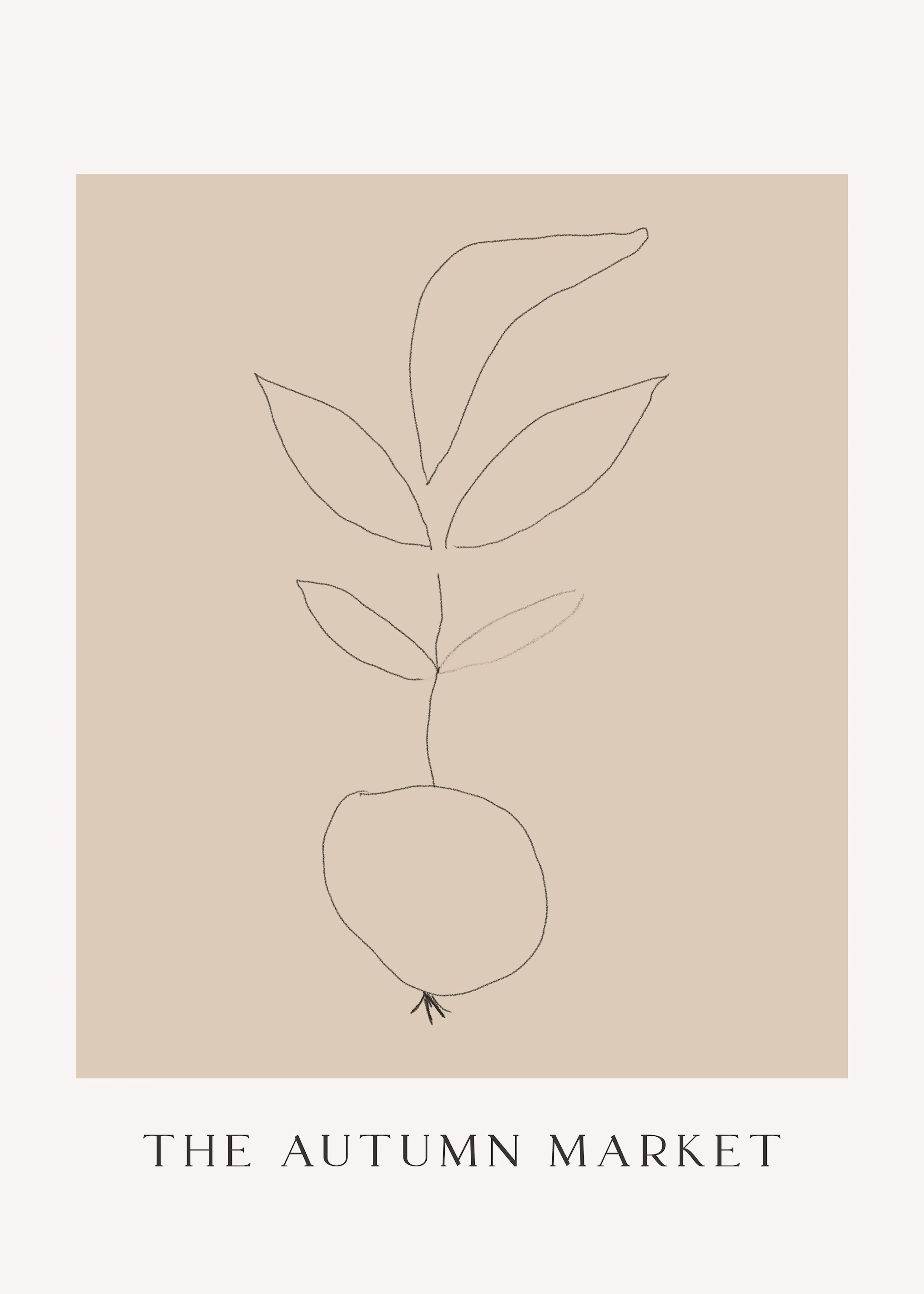 Herbstmarkt Minimal Poster 0