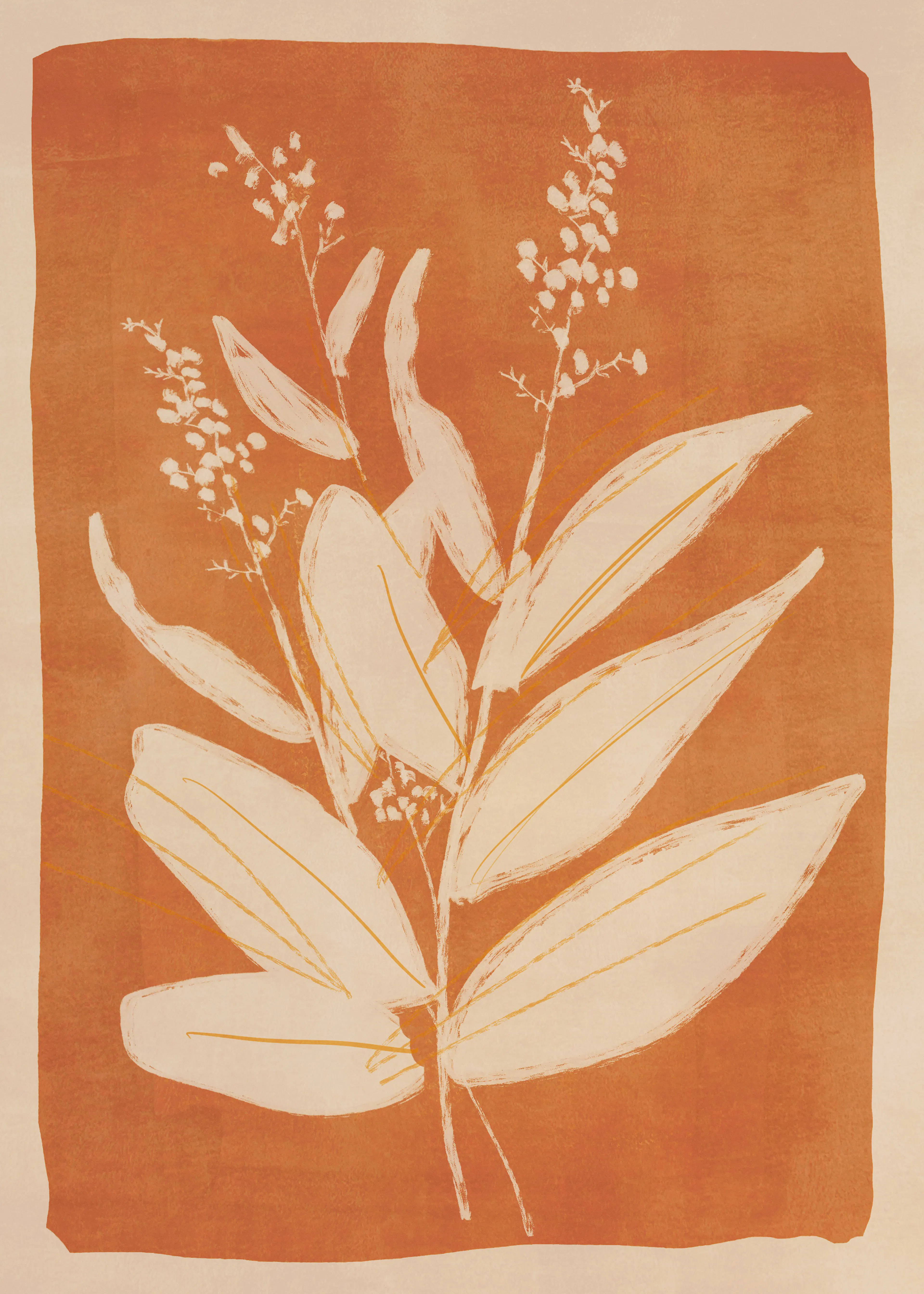 Tropical Leaf Silhouette Poster 0