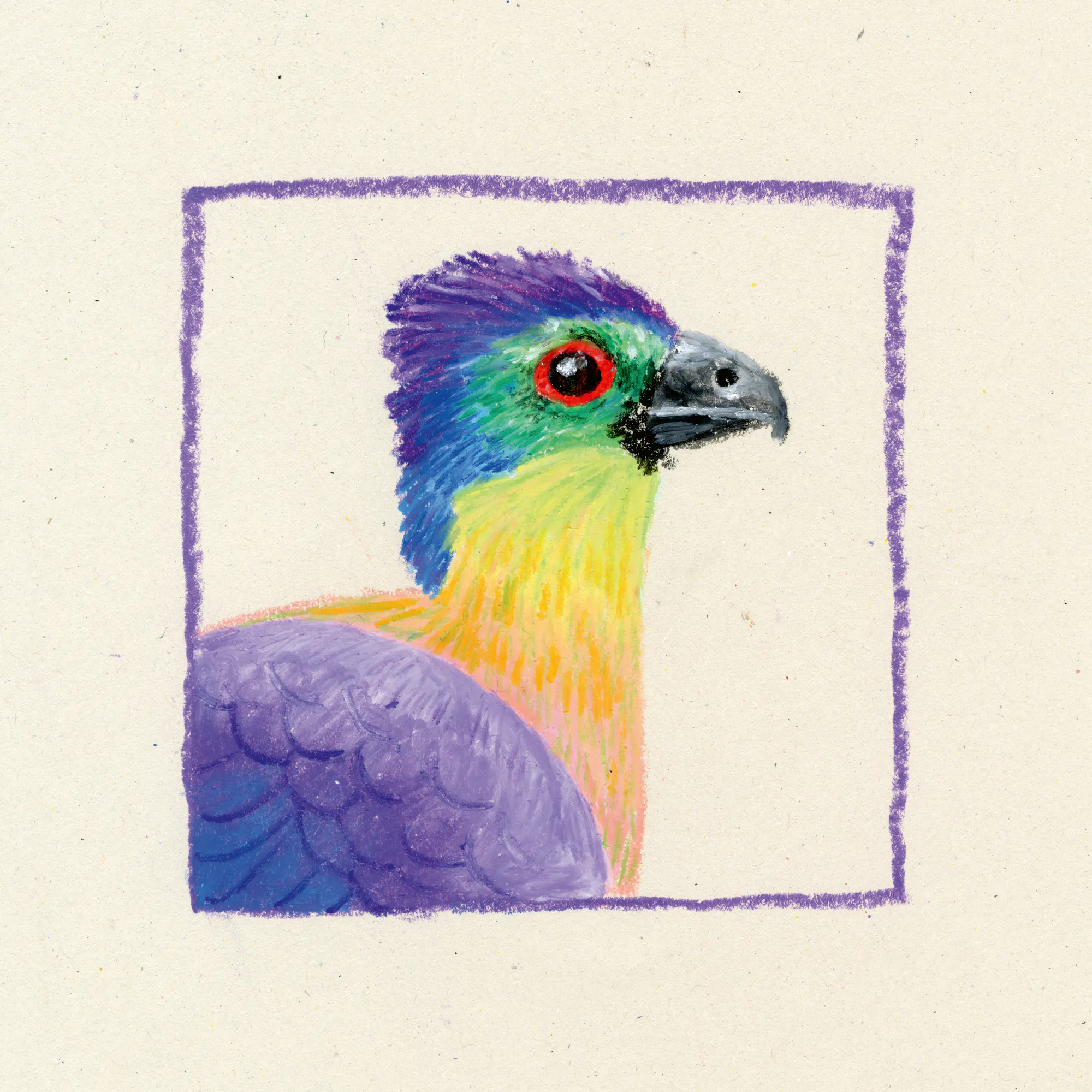 Lavender Vibrant Bird Poster 0