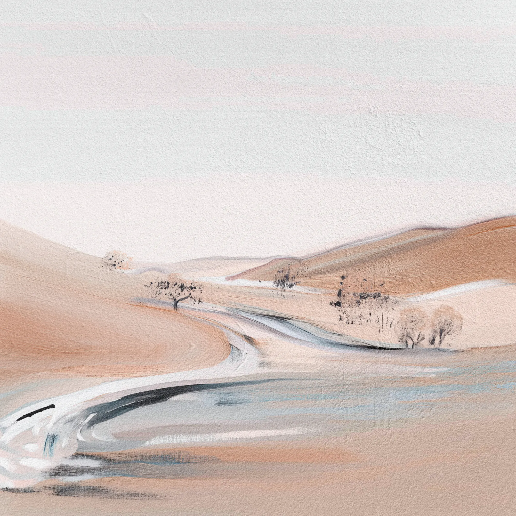 Beige Desert River Poster 0