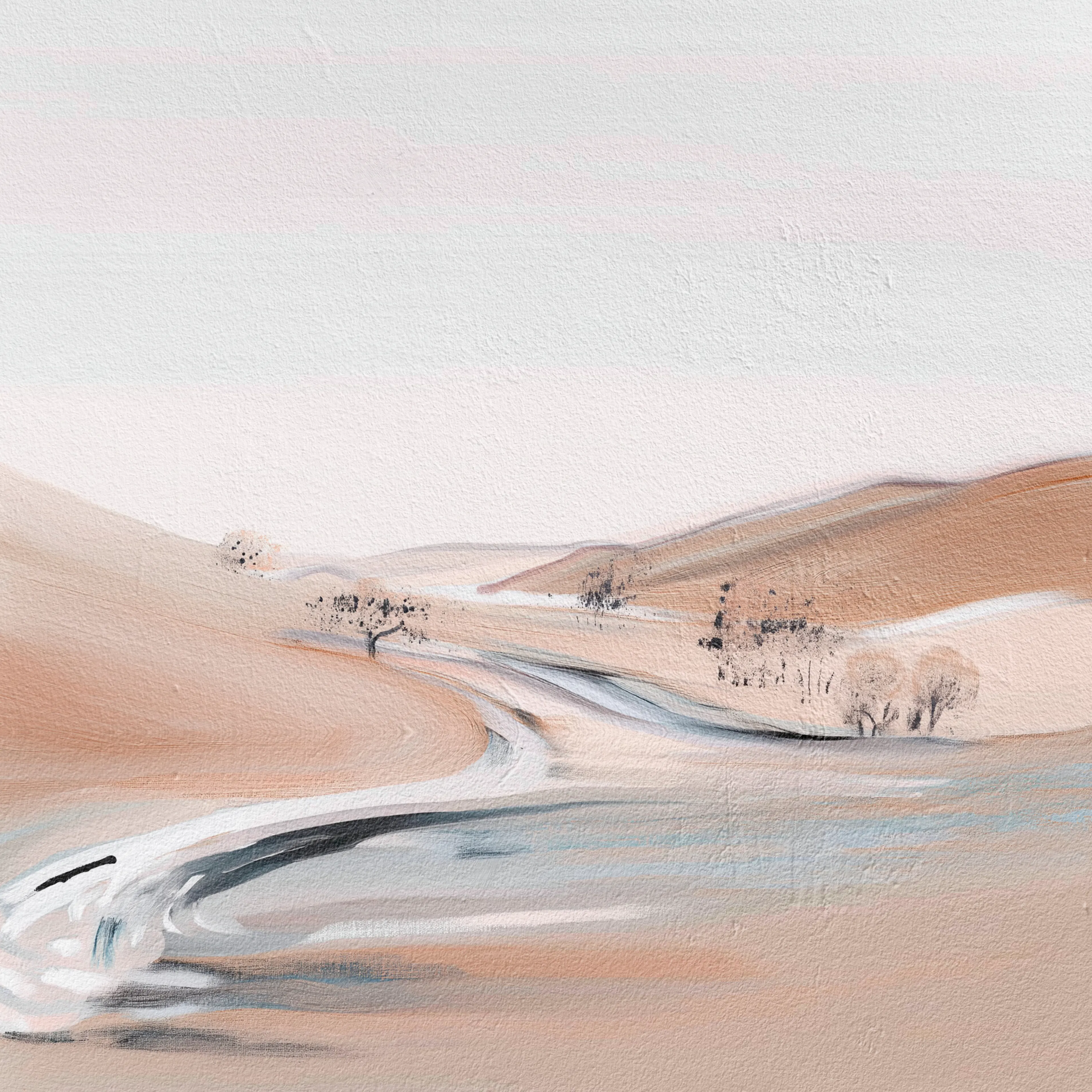 Beige Desert River Poster 0
