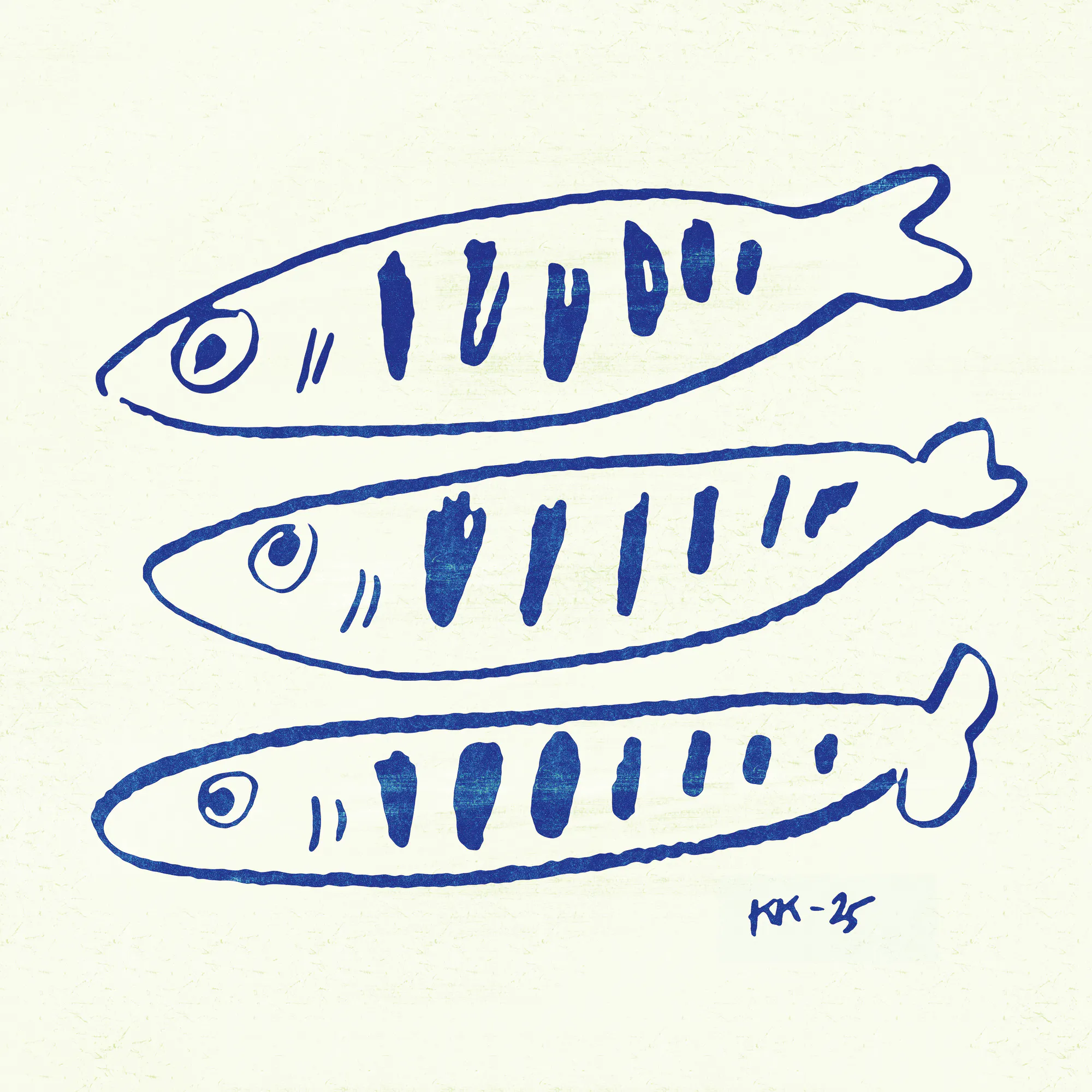 Arte de Pez Azul Póster 0