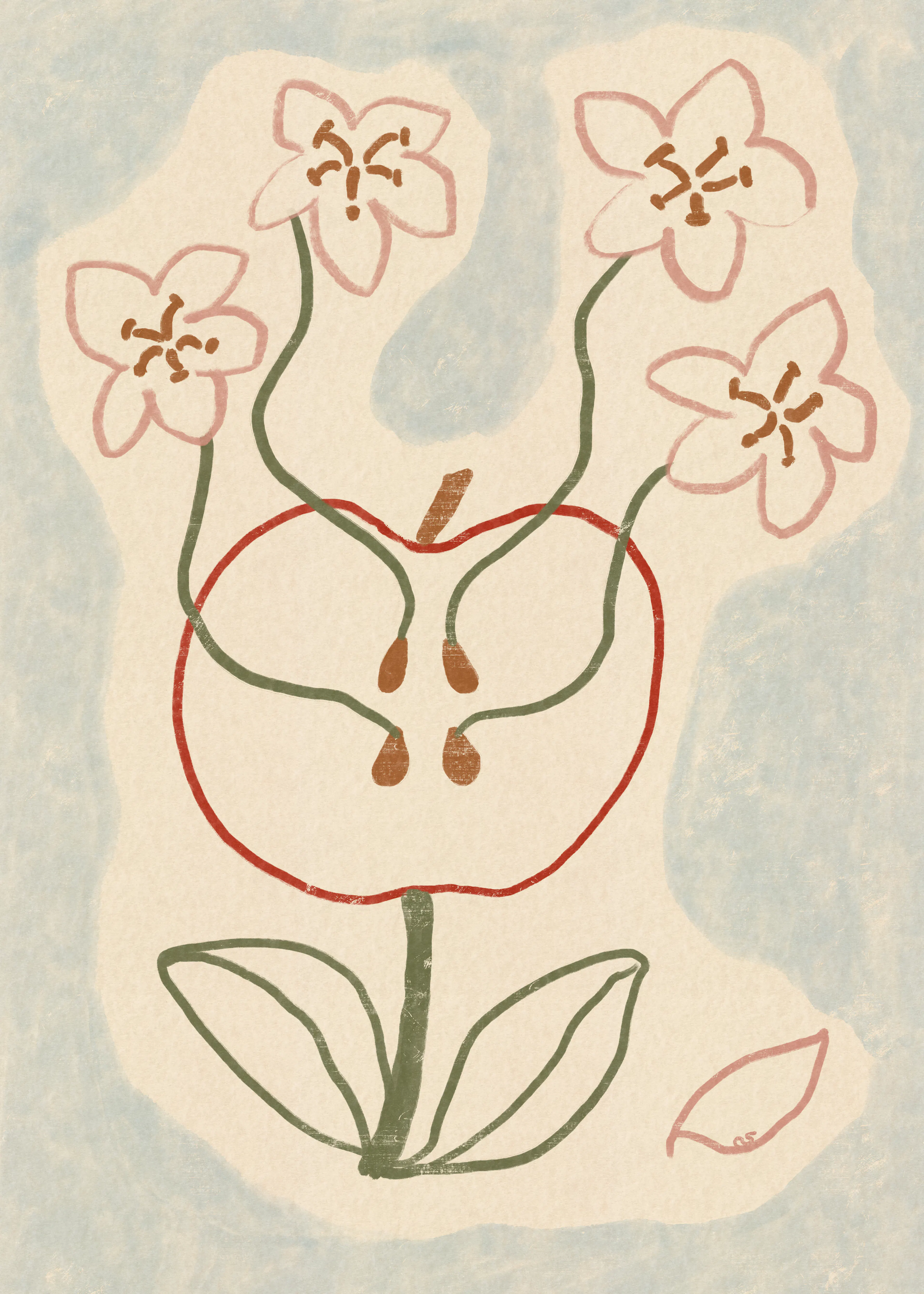 Manzano en Flor Póster 0