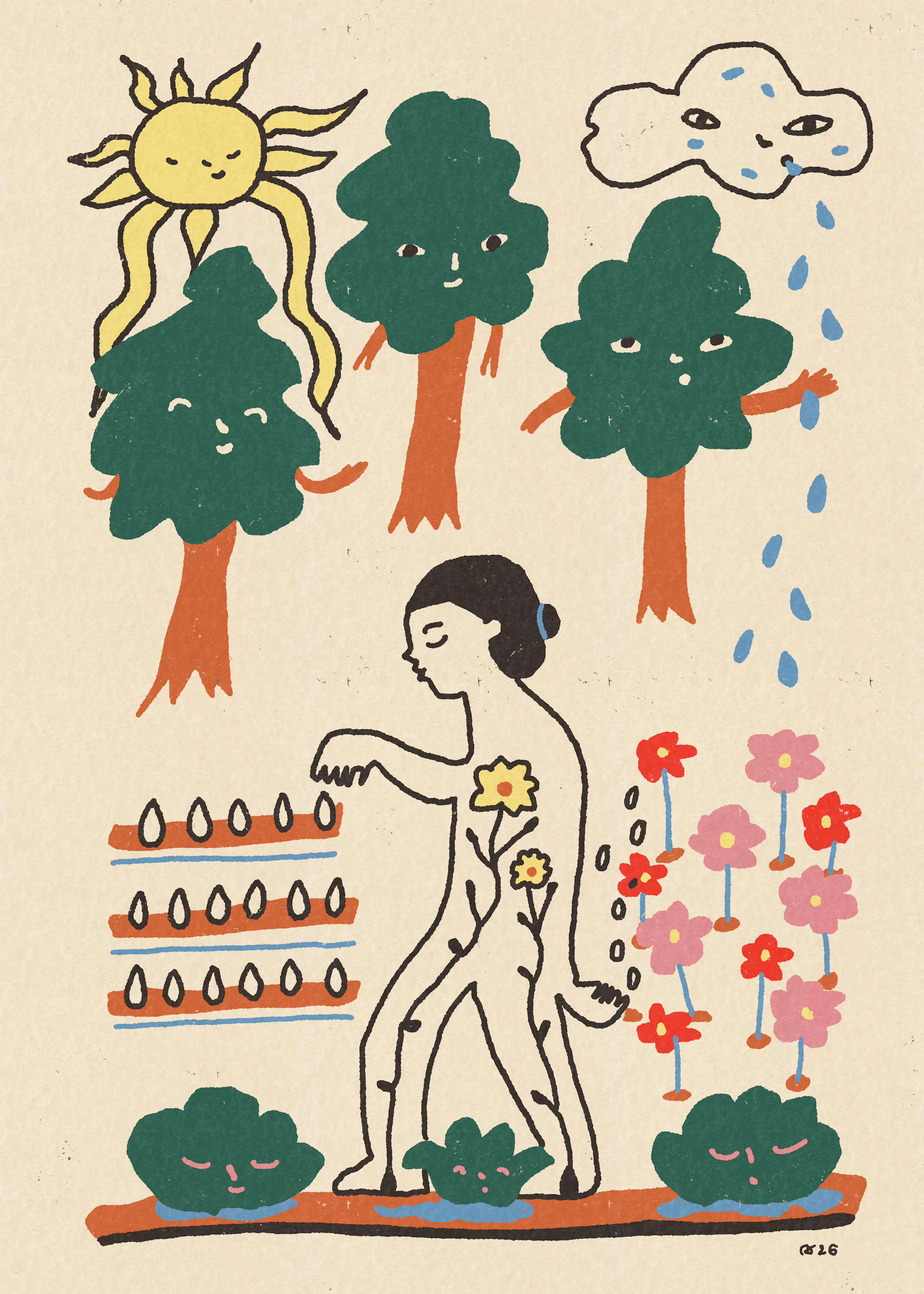 Armonía del Jardín Póster 0