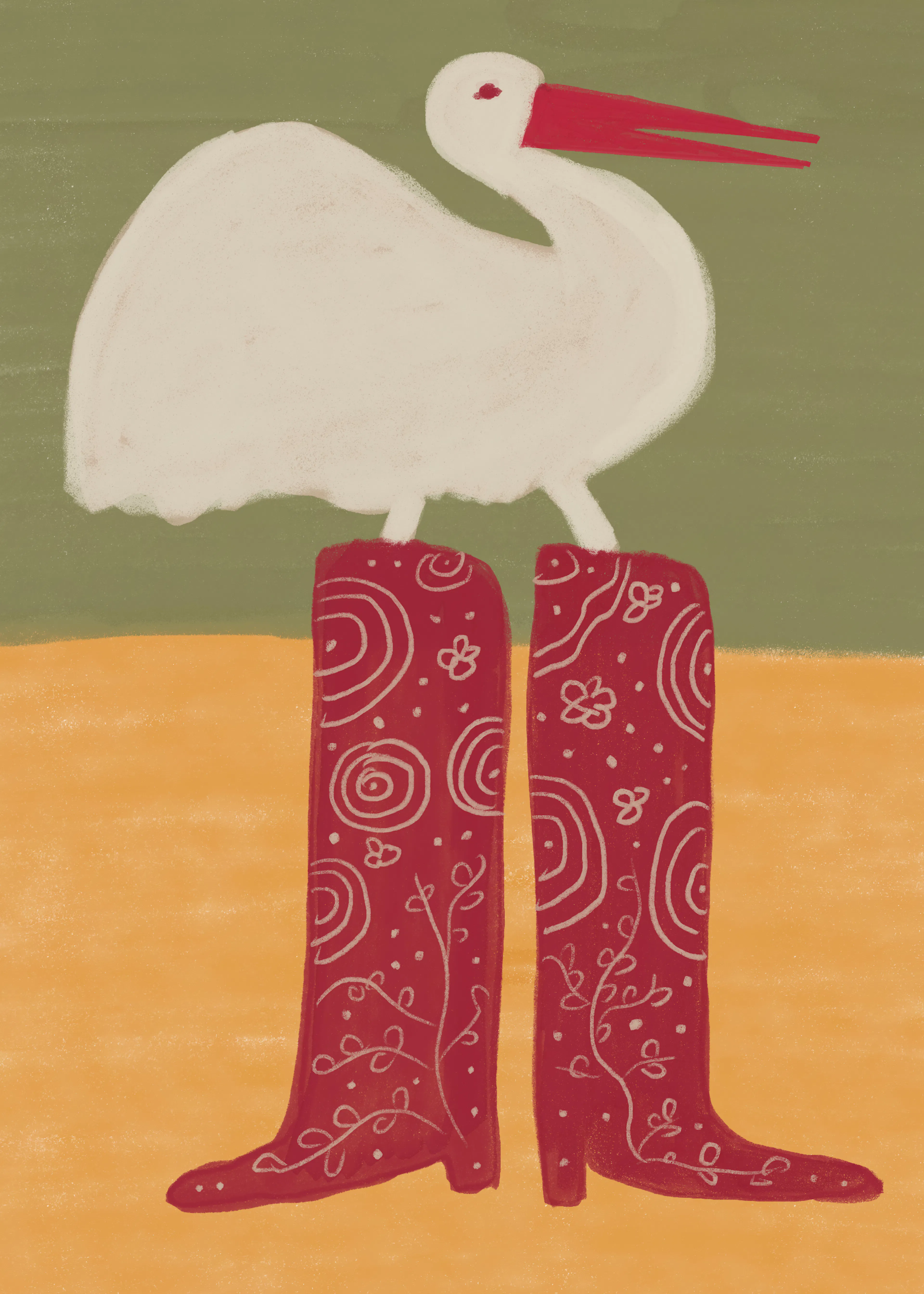 Whimsical Bird Boots Poster 0