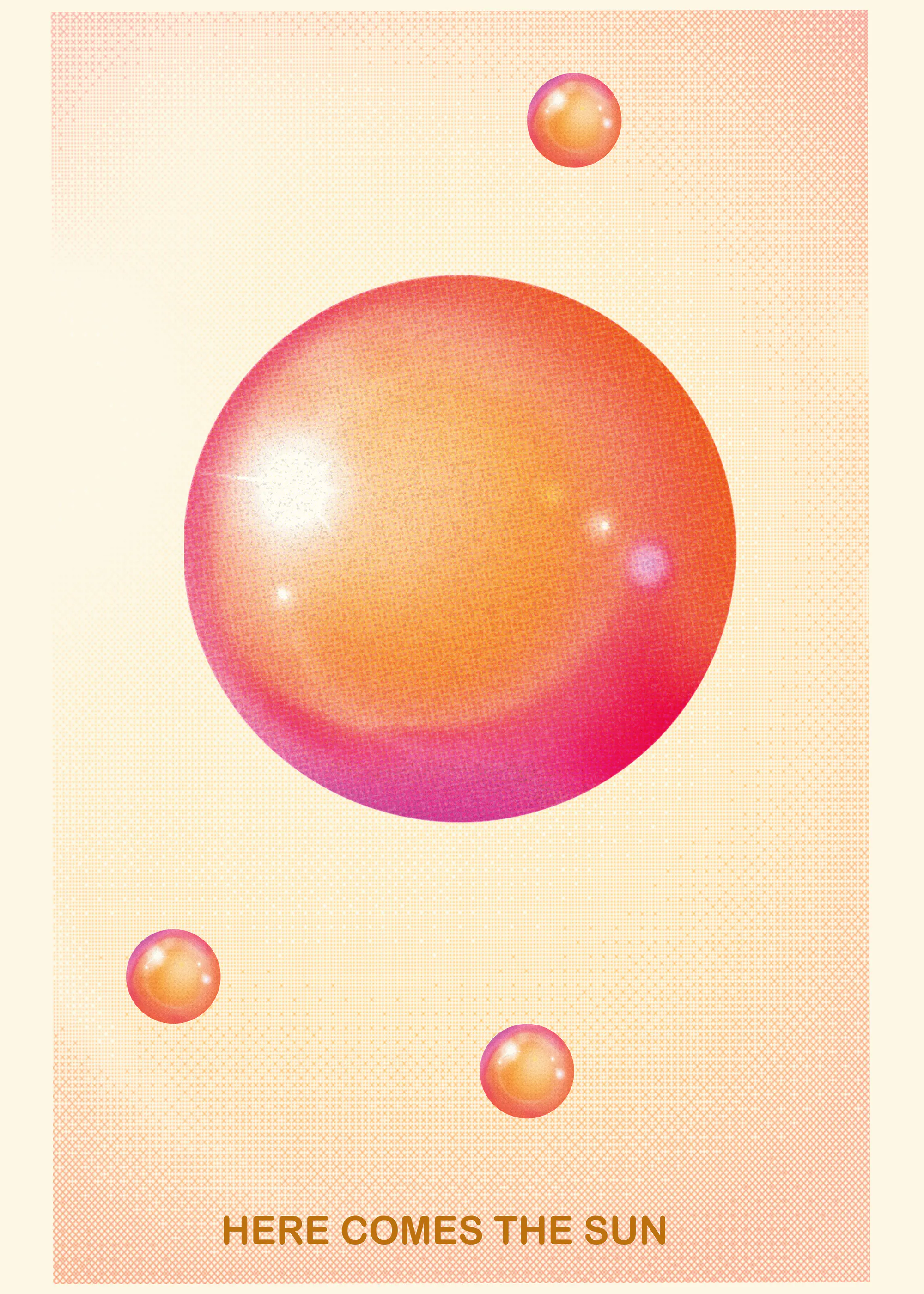 Orange Here Comes The Sun Poster 0