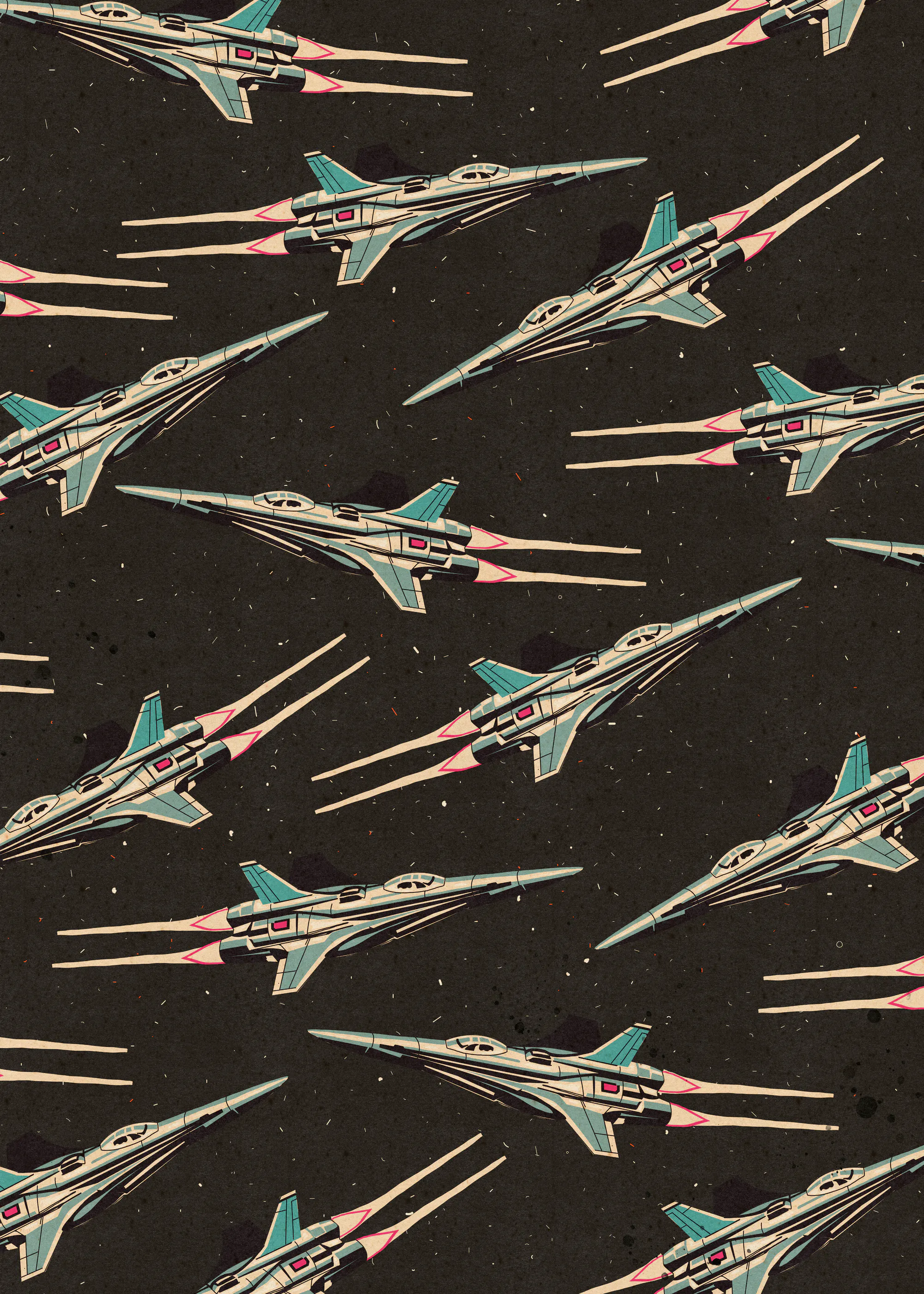 Black Vintage Aircraft Poster 0