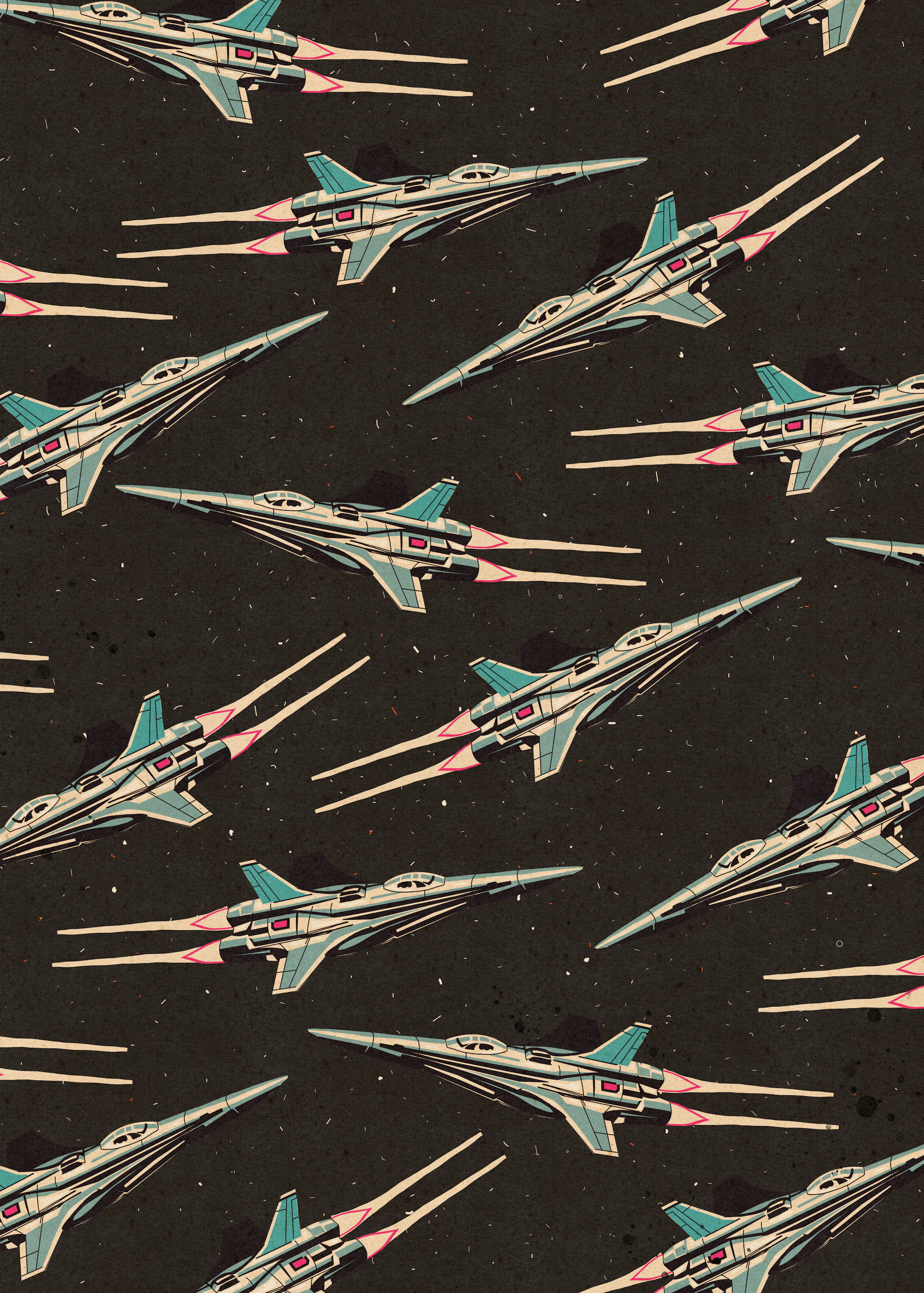 Black Vintage Aircraft Poster 0