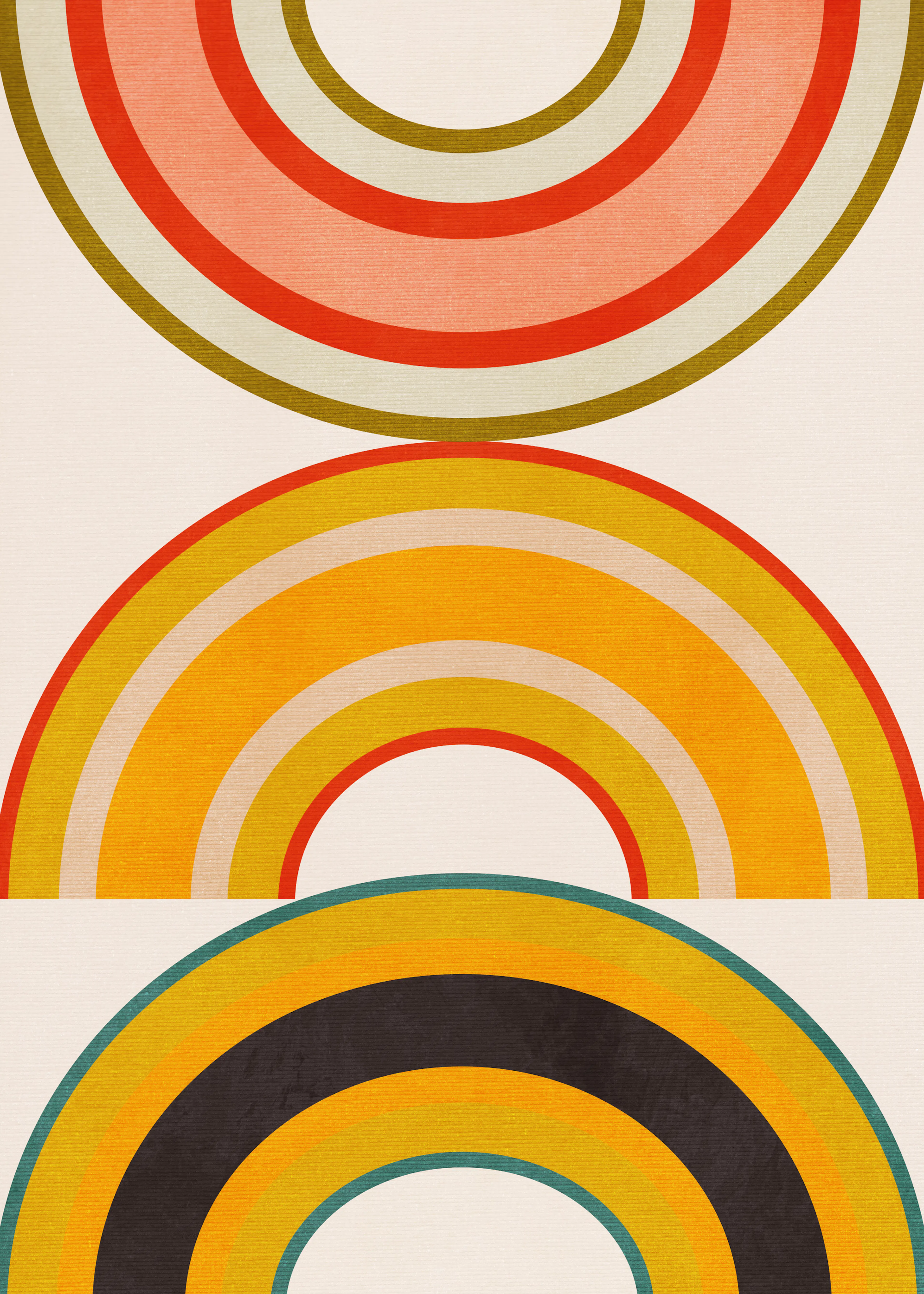 Orange Retro Rainbow Poster 0