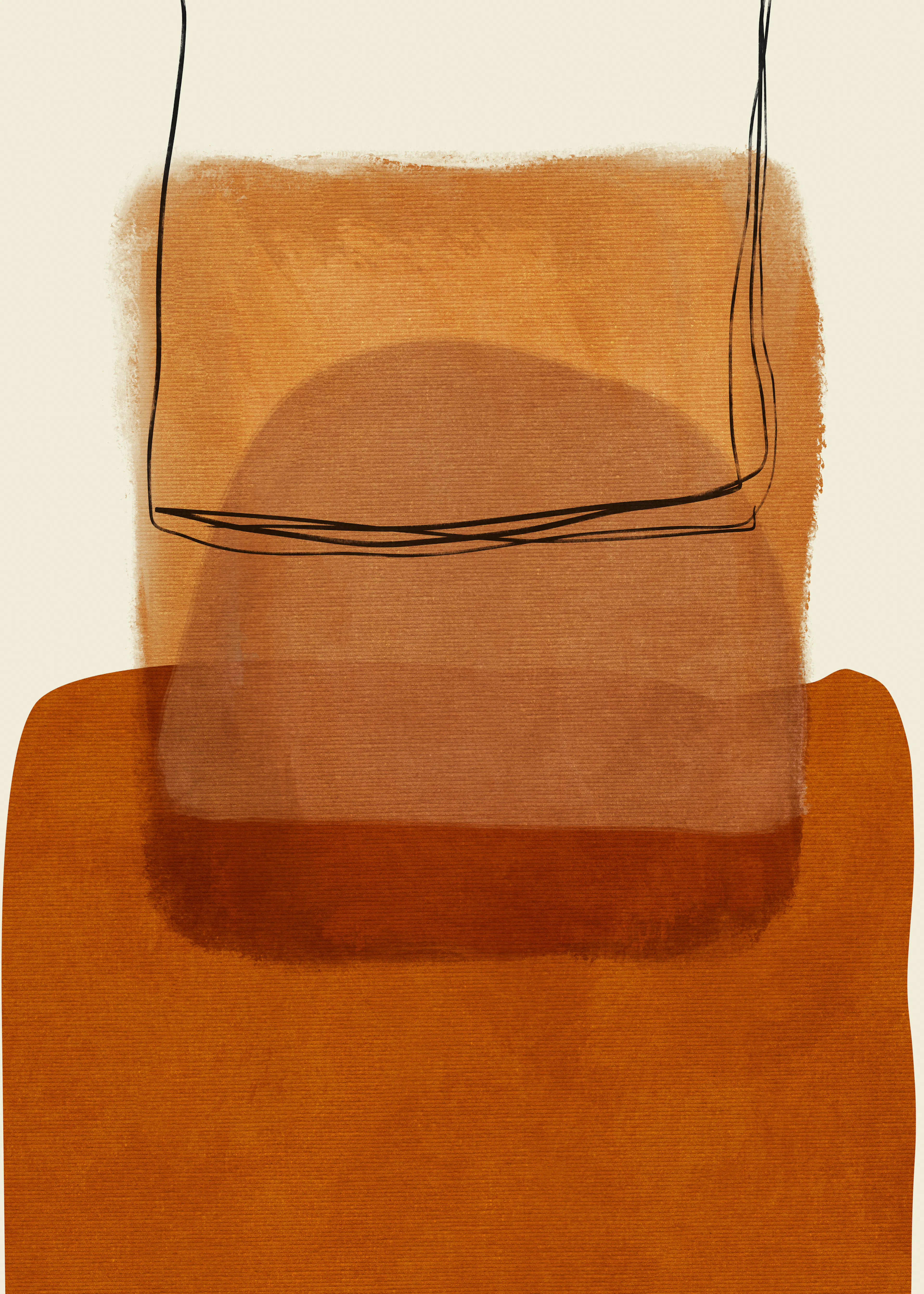 Burnt Sienna Earthy Abstract Poster 0