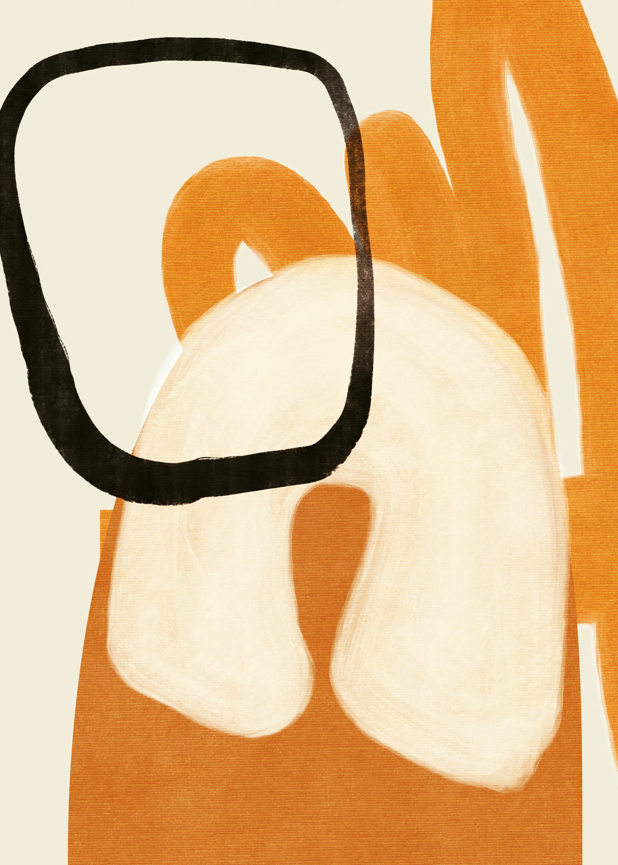 Orange Modern Abstract Poster 0
