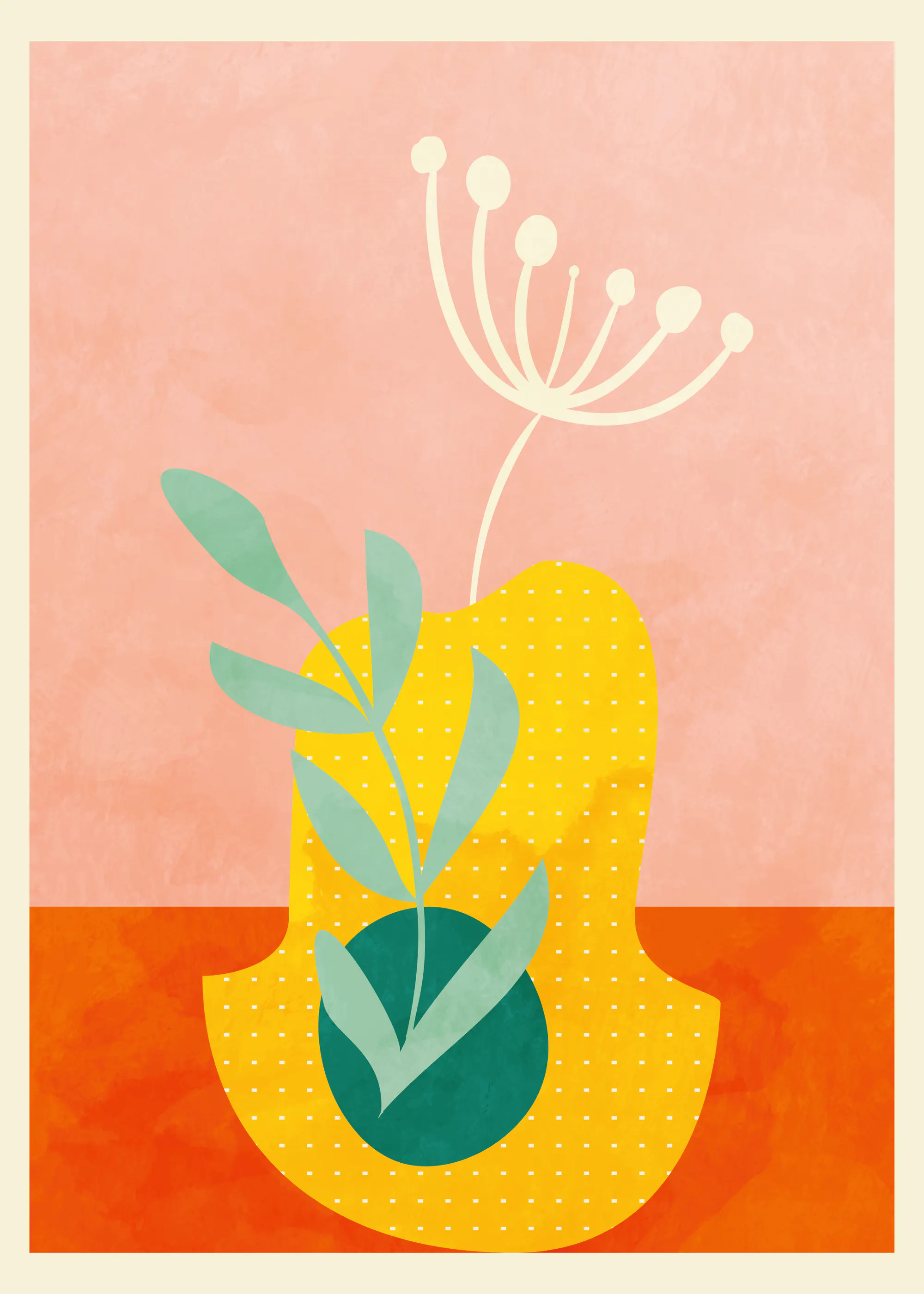 Peach Abstract Nature Poster 0