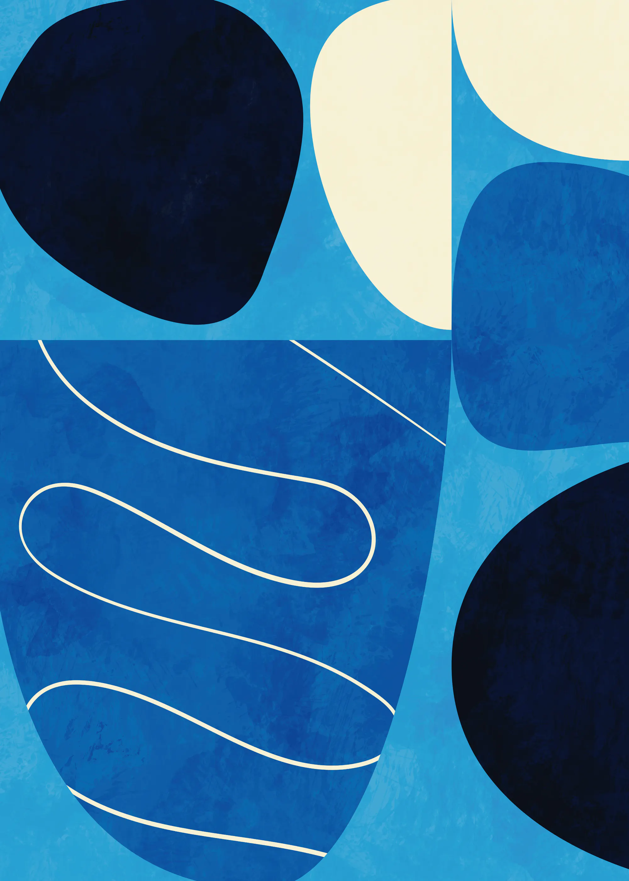 Navy Blue Harmony Poster 0
