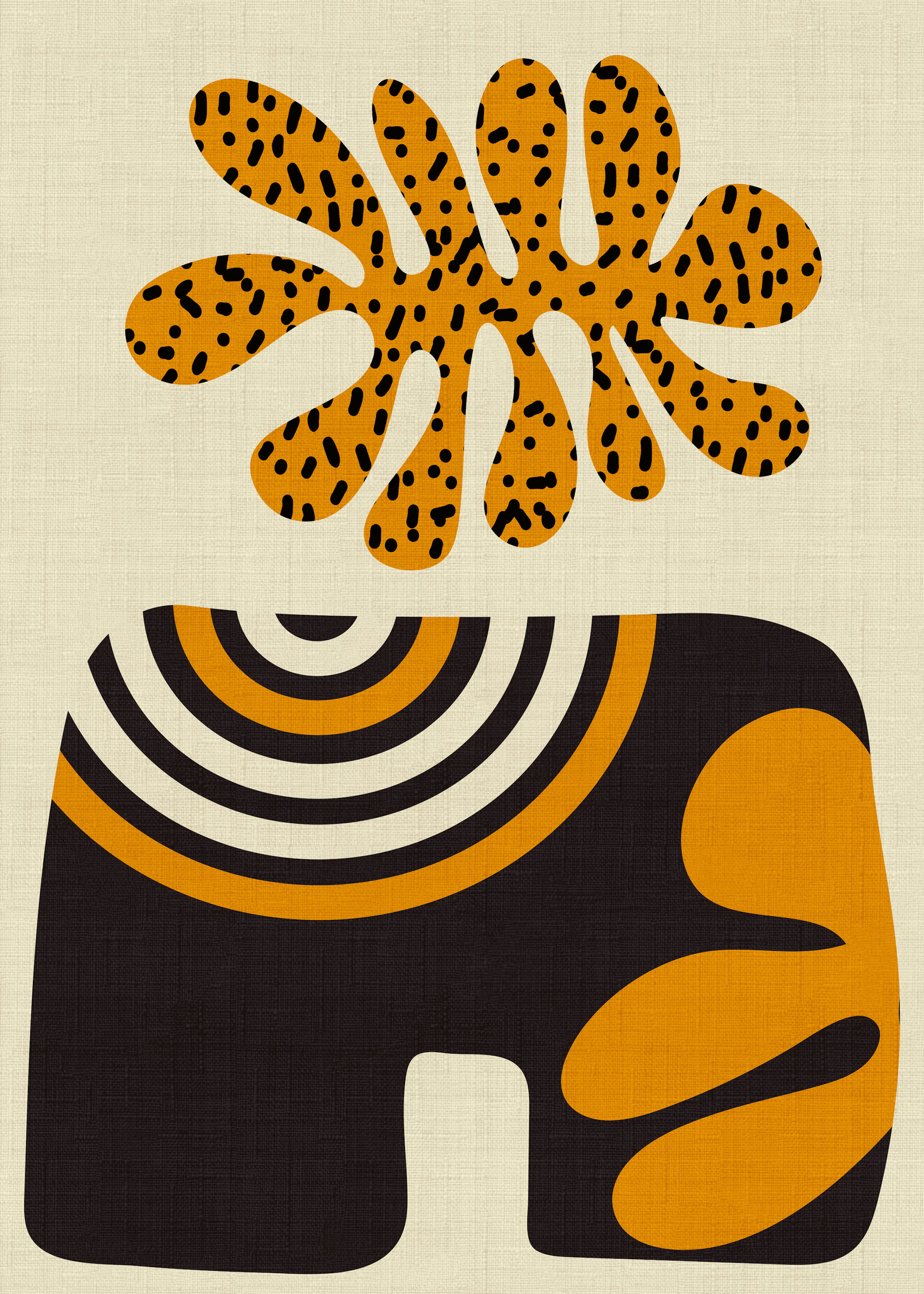 Naturaleza Abstracta en Naranja Quemado Póster 0