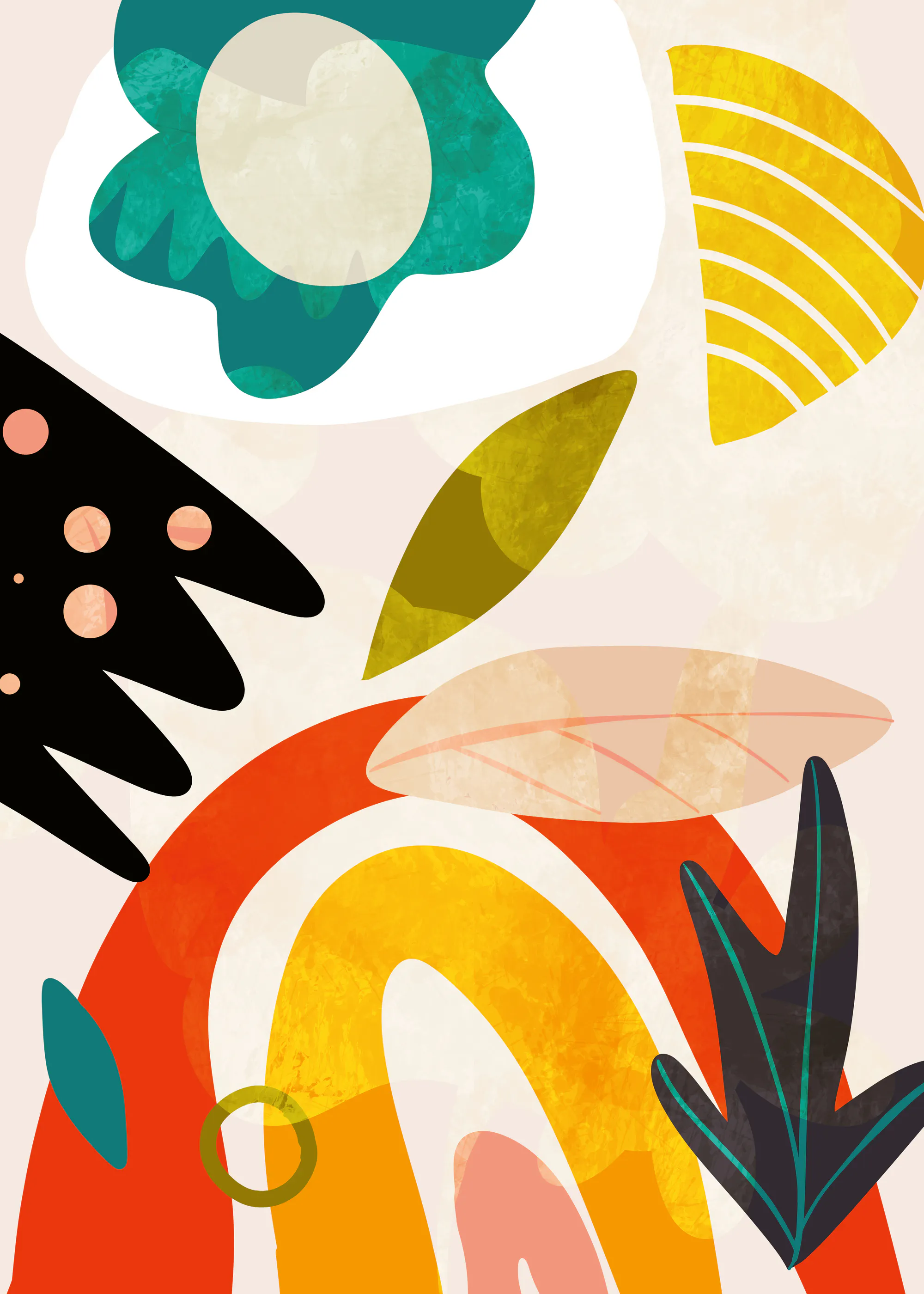 Burnt Orange Colorful Abstract Poster 0