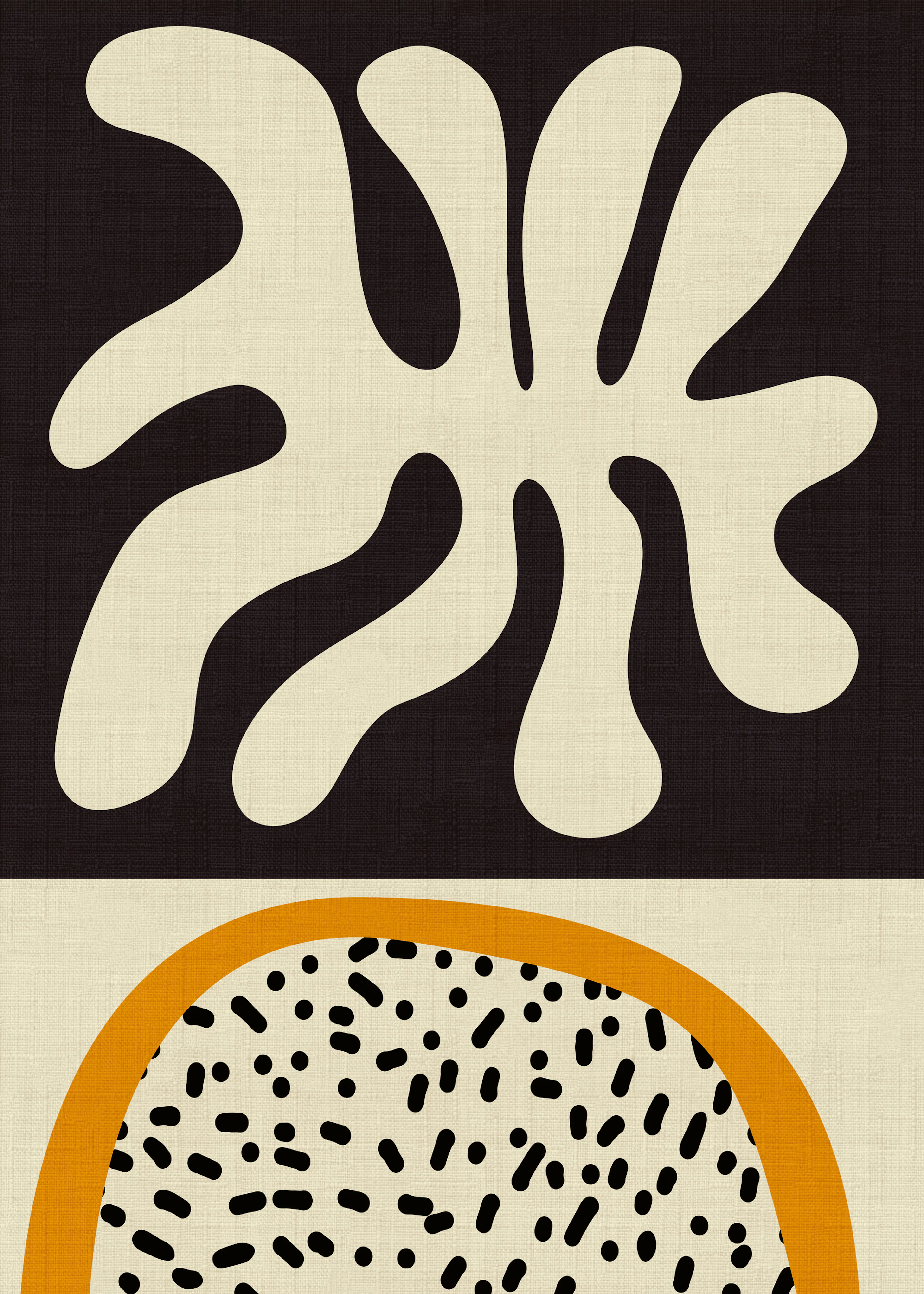 Cream Abstract Shapes Poster 0
