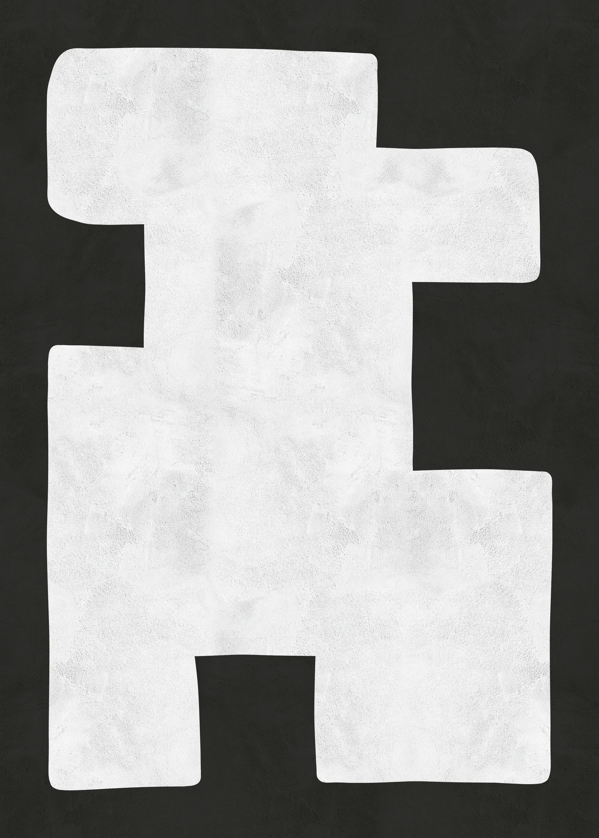 White Abstract Shapes Poster 0