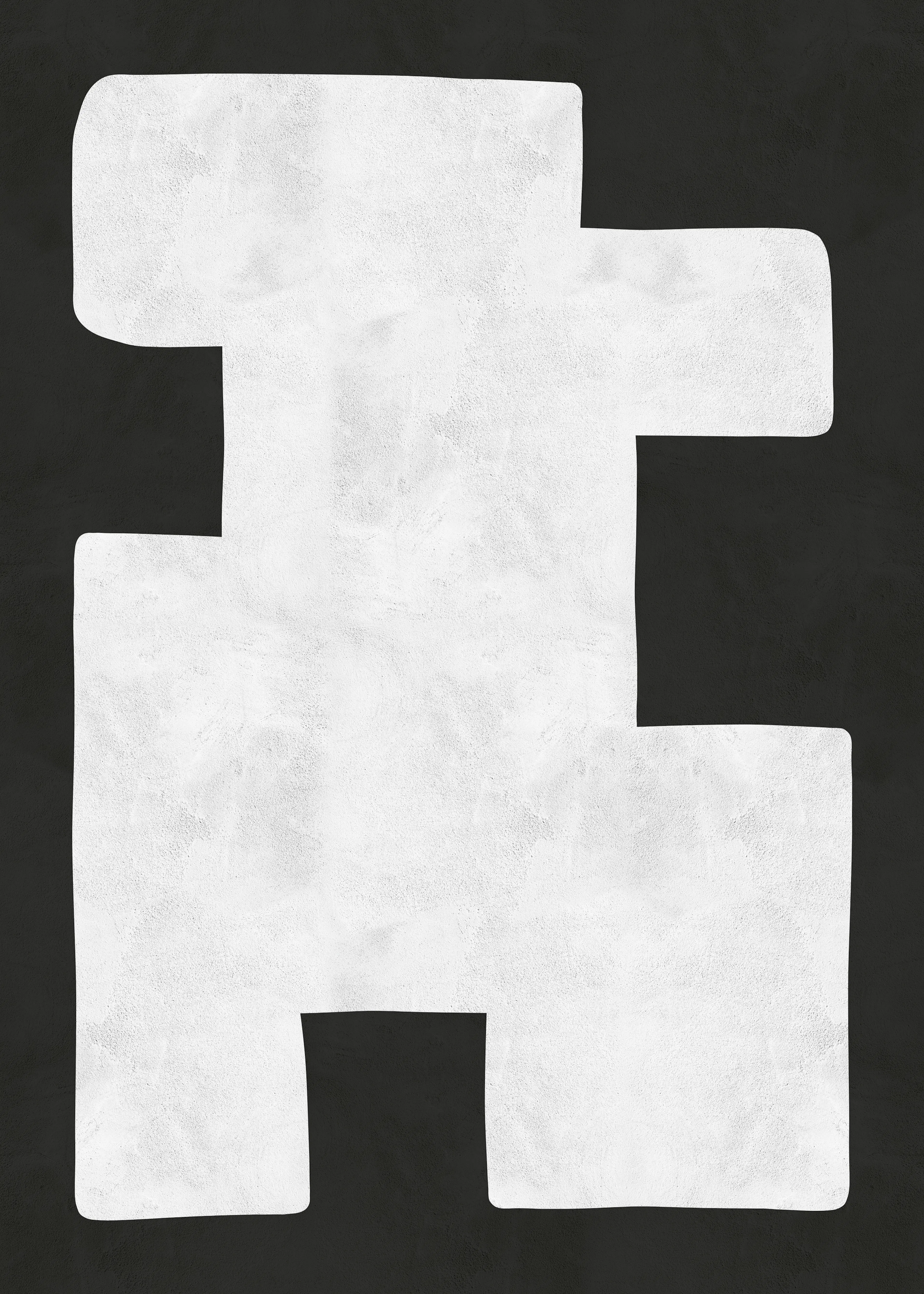 White Abstract Shapes Poster 0