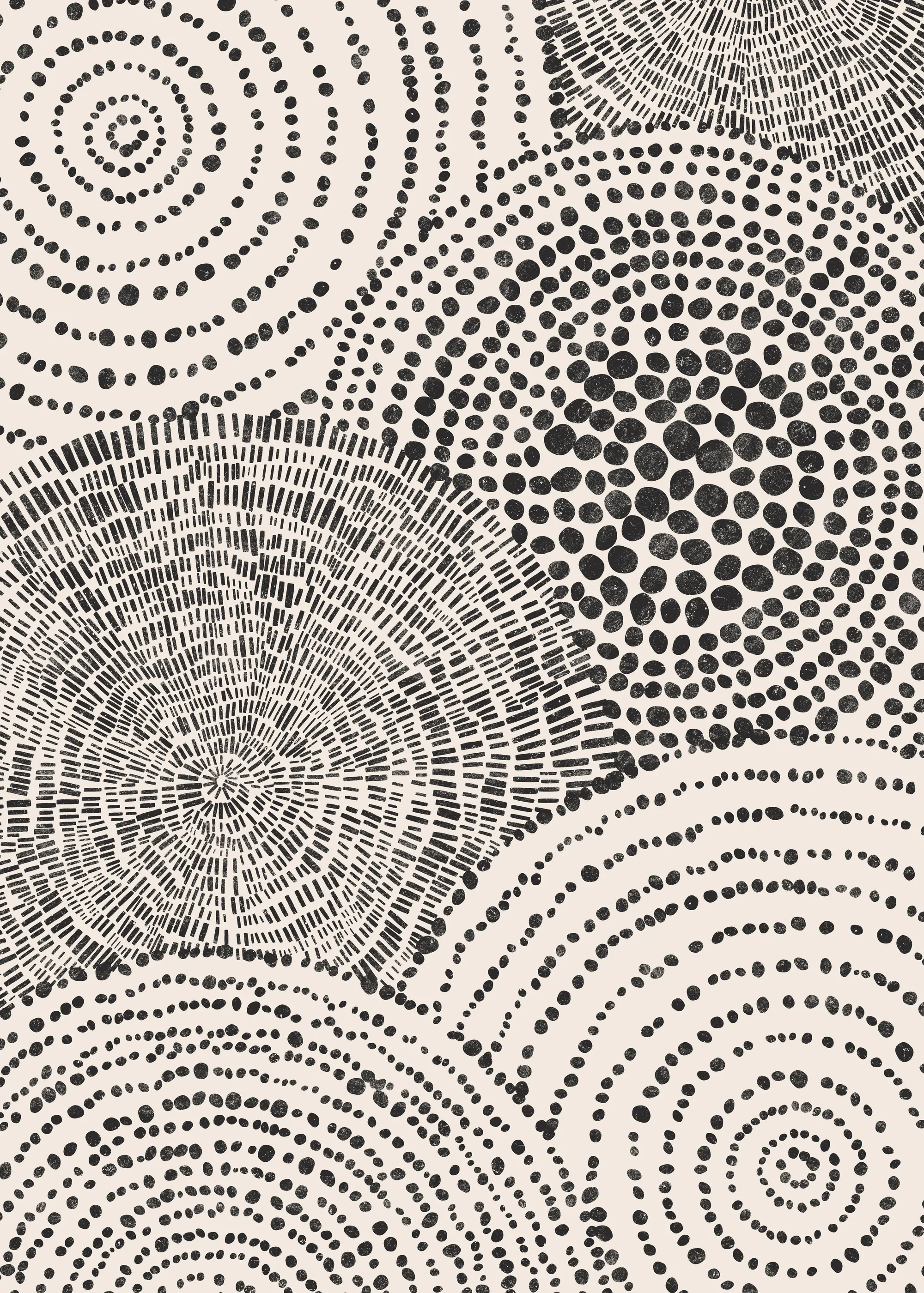 Black Abstract Circles Poster 0