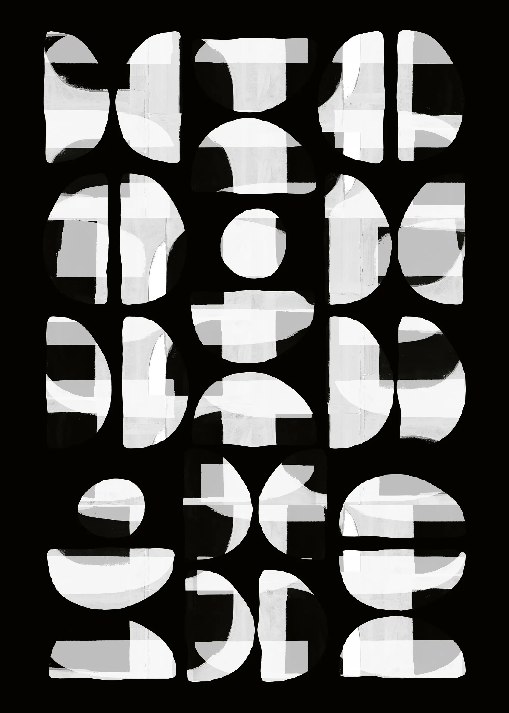 Dark Gray Abstract Shadows Poster 0