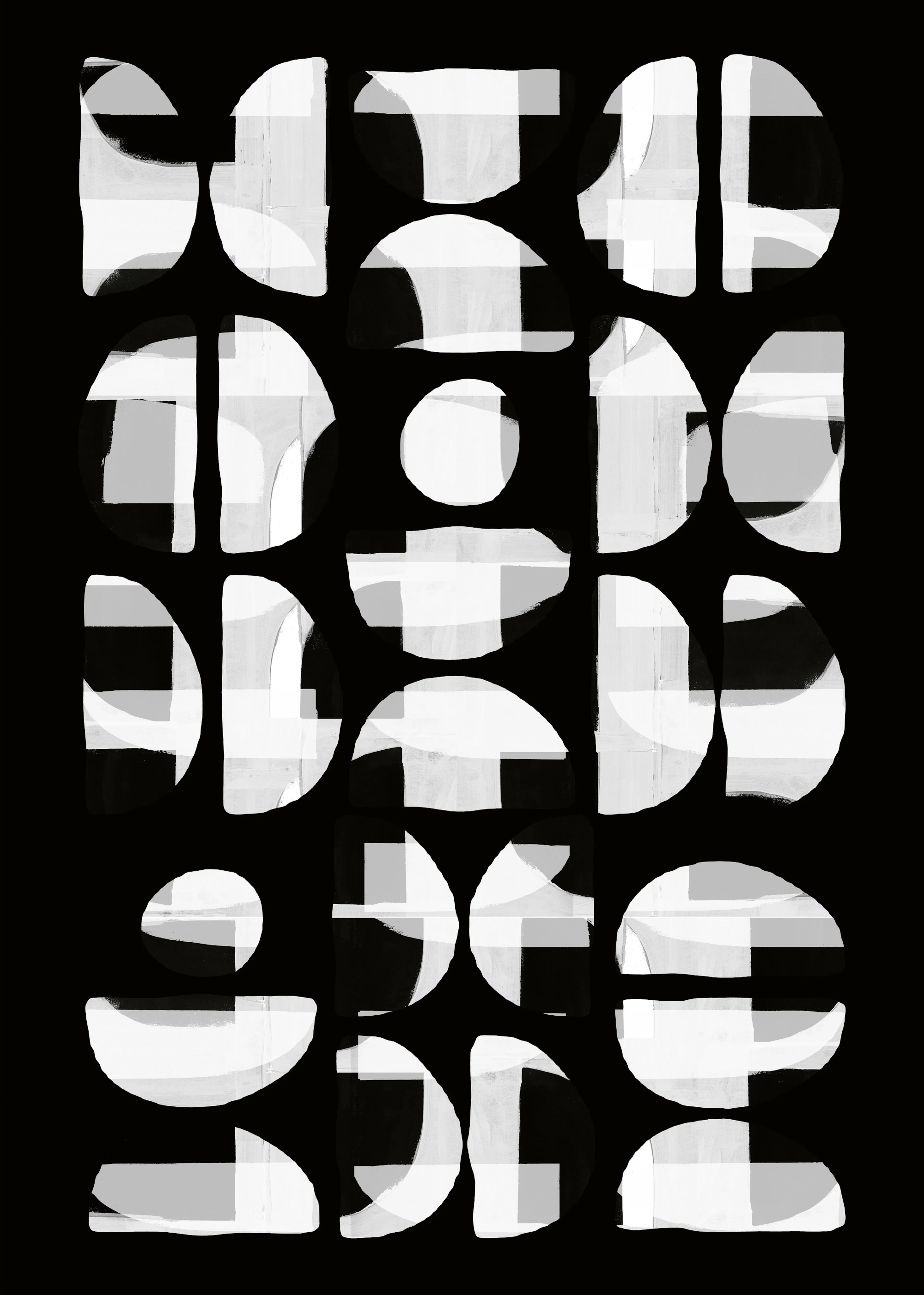 Dark Gray Abstract Shadows Poster 0