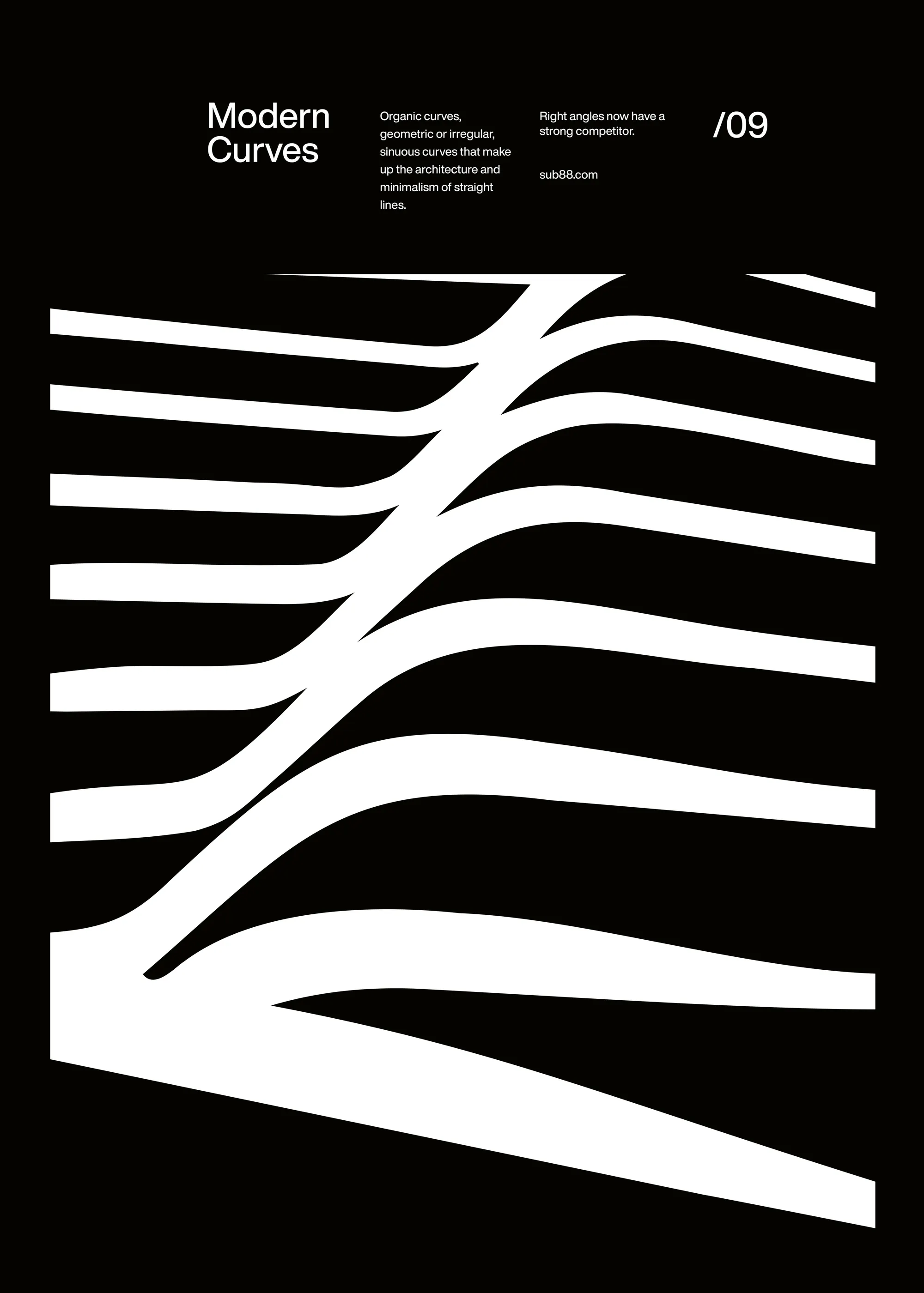Dark Modern Curves Poster 0