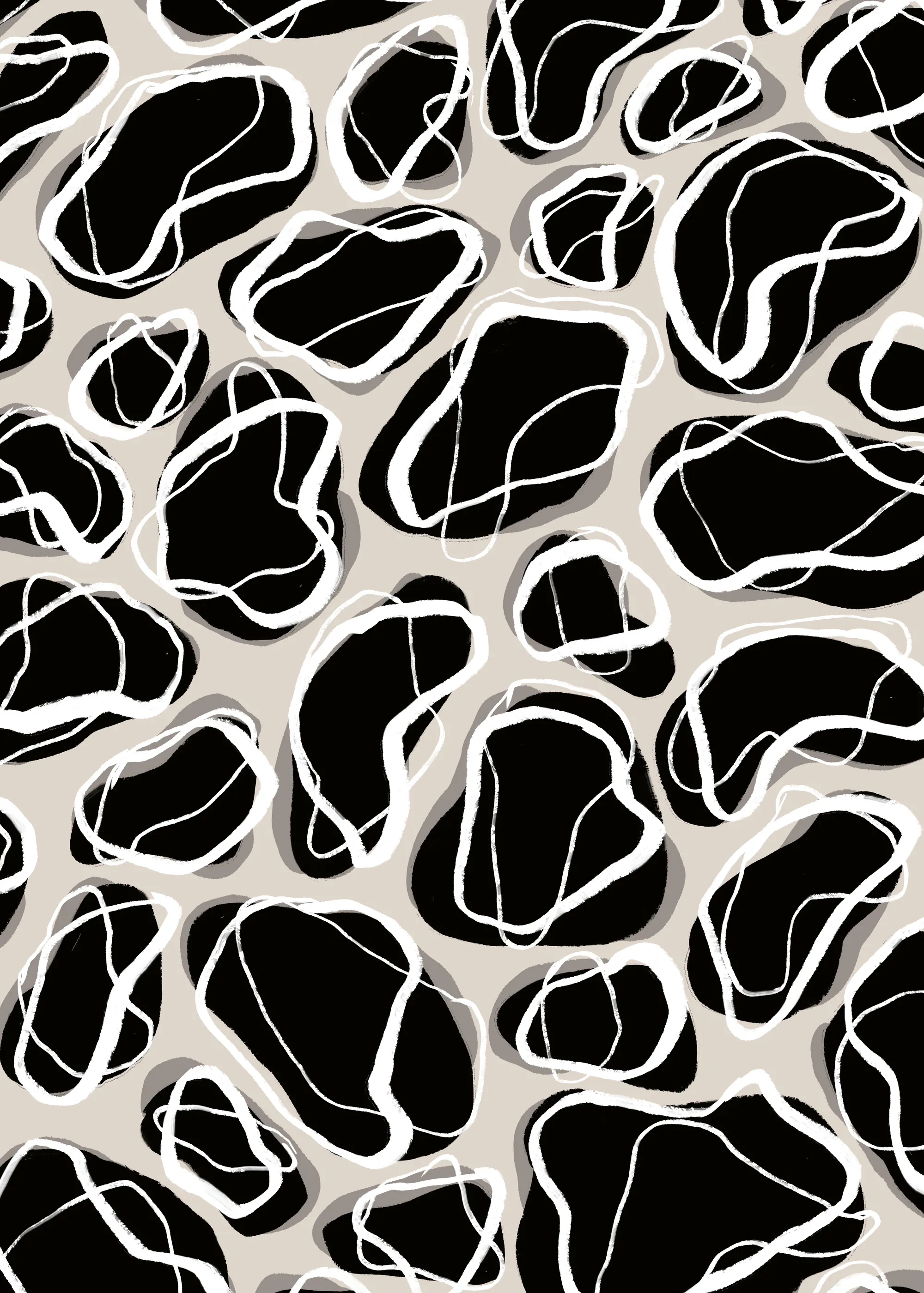 Ebony Abstract Flow Poster 0