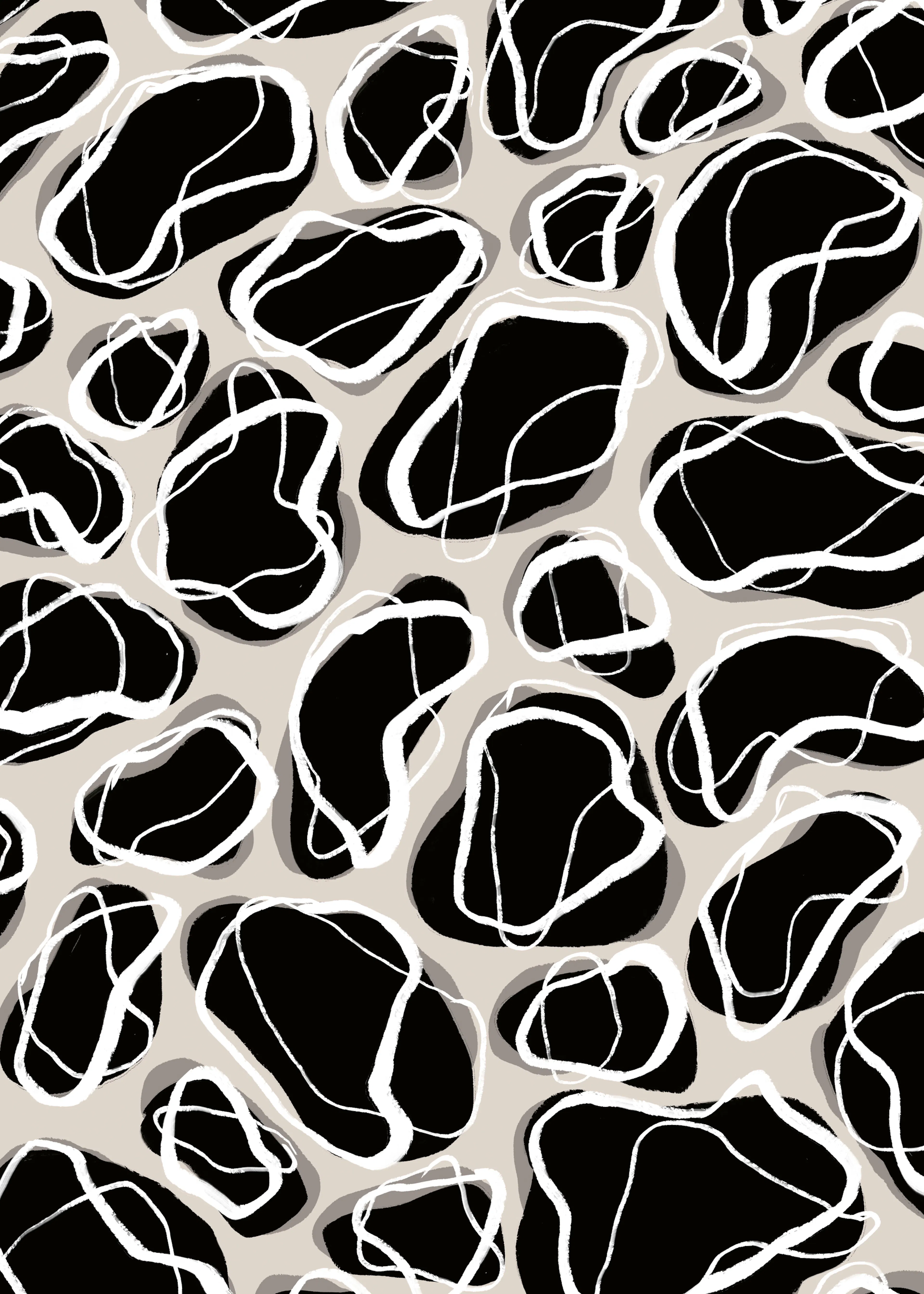 Ebony Abstract Flow Poster 0