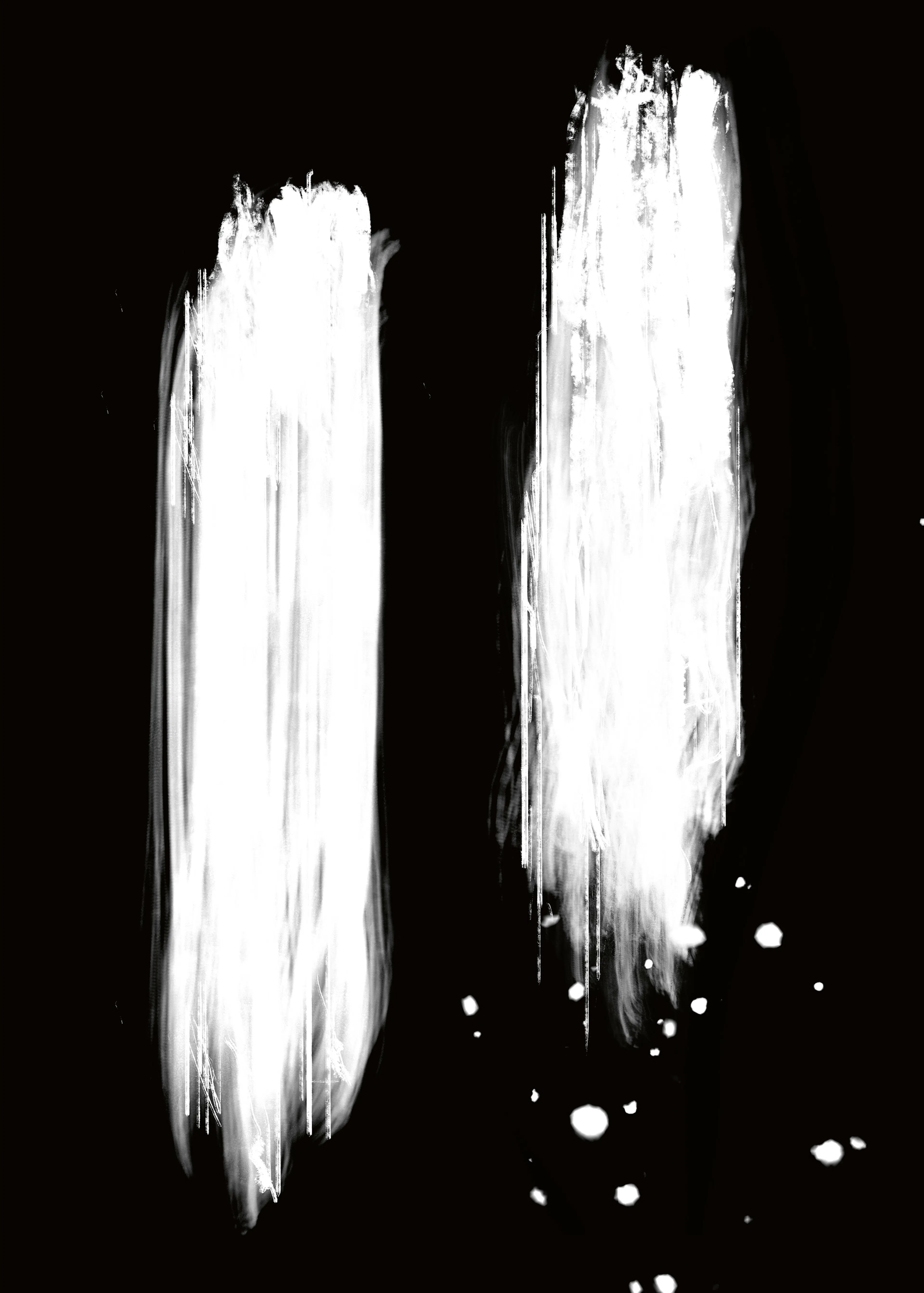 White Paint Streaks Poster 0