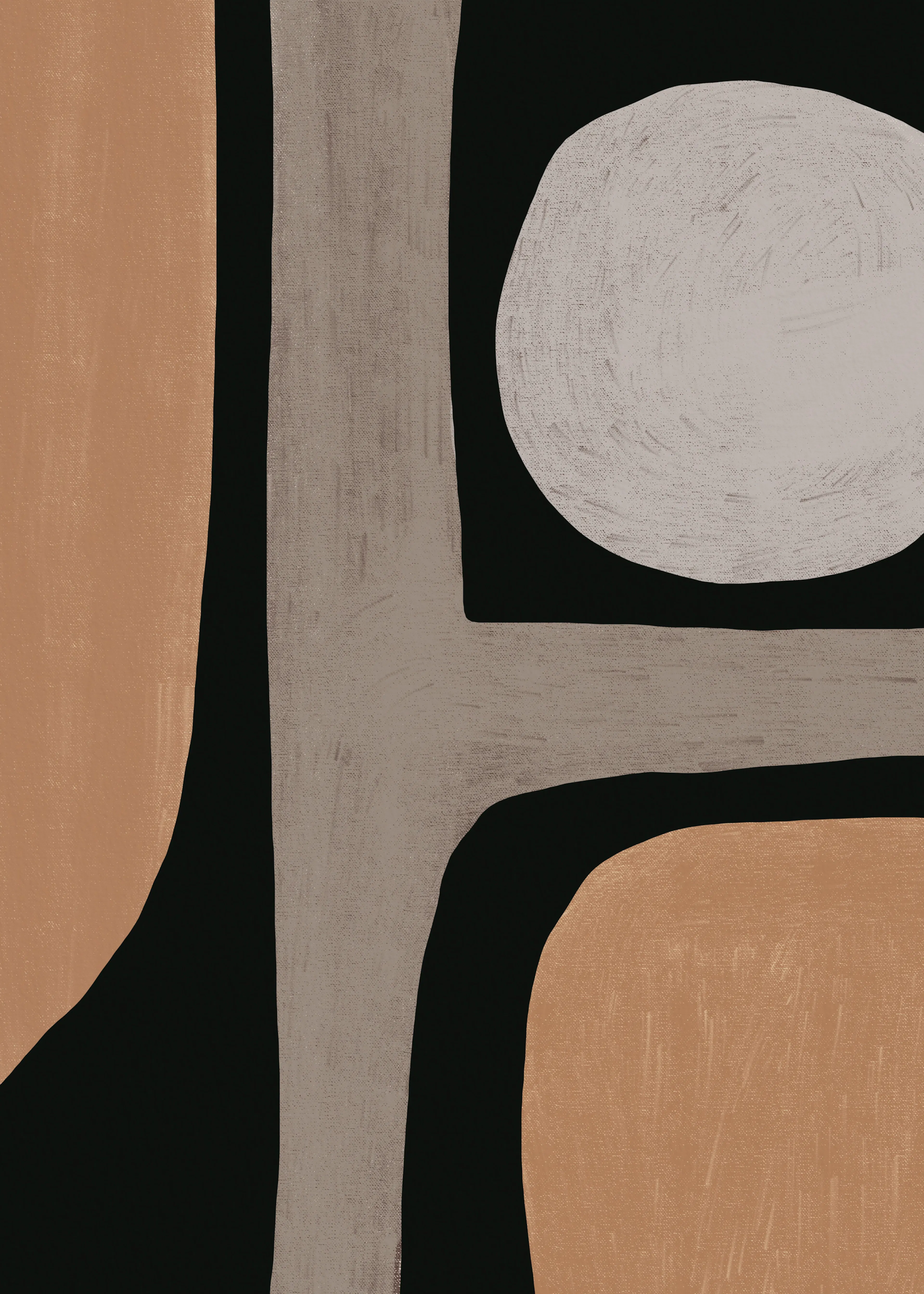 Black Earthy Abstract Poster 0
