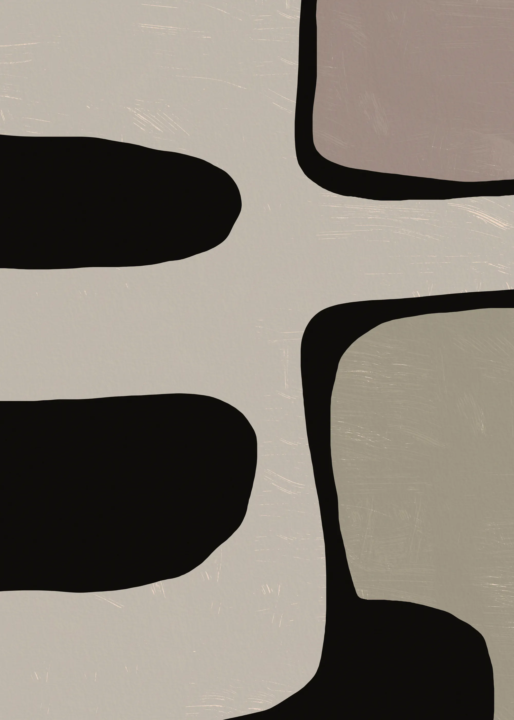 Gray Modern Abstract Poster 0