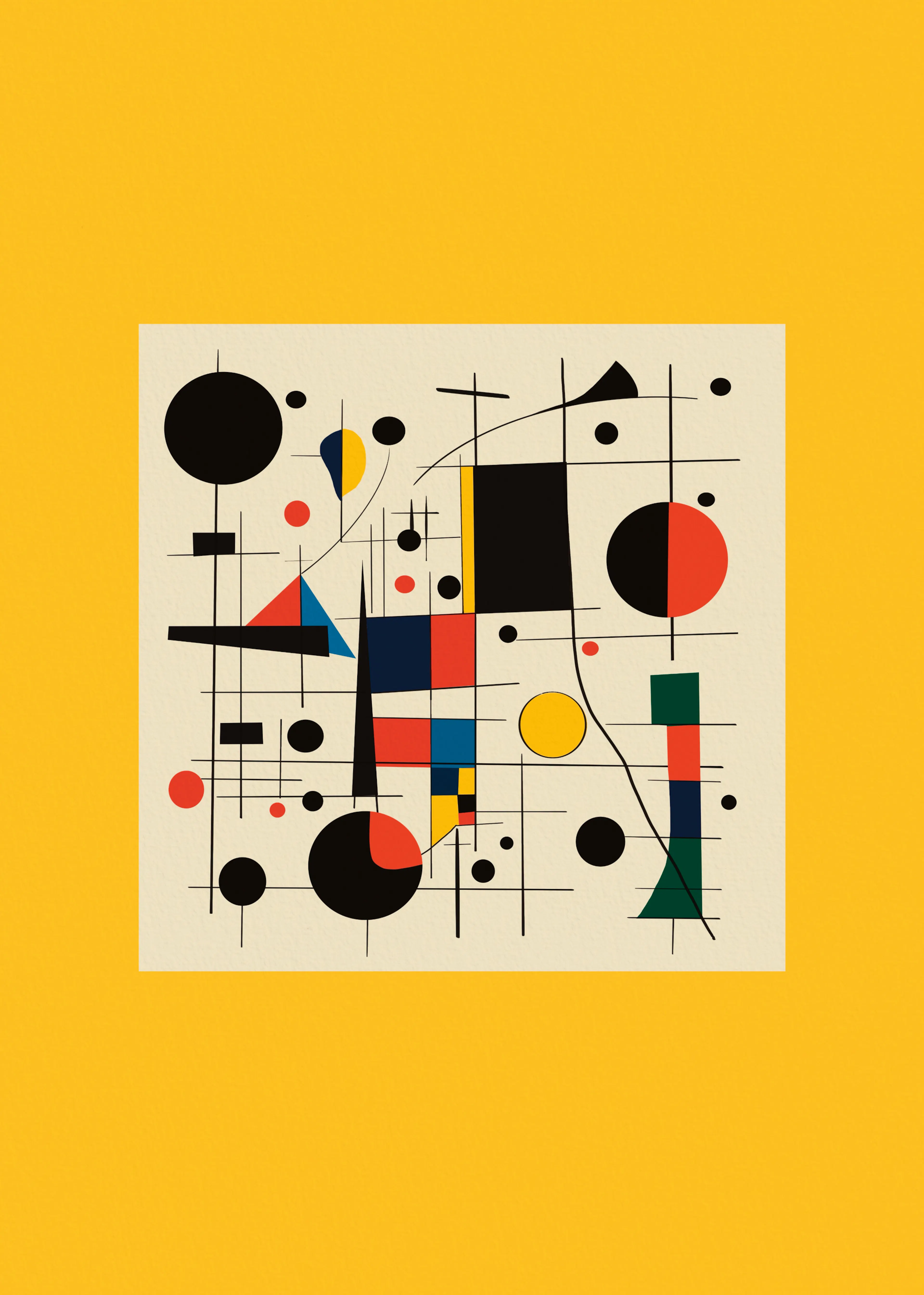 Golden Geometric Harmony Poster 0