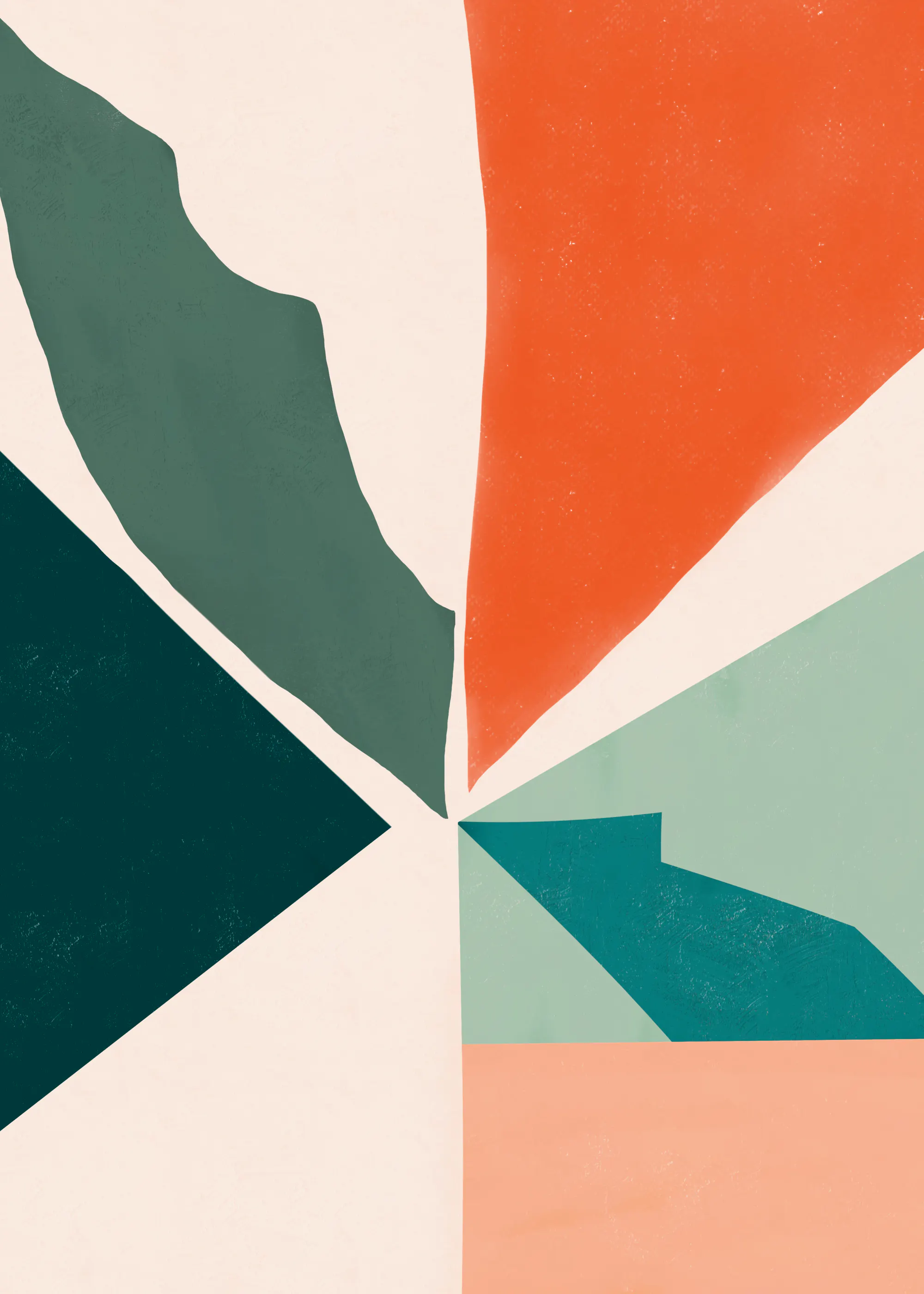 Burnt Orange Abstract Shapes Poster 0