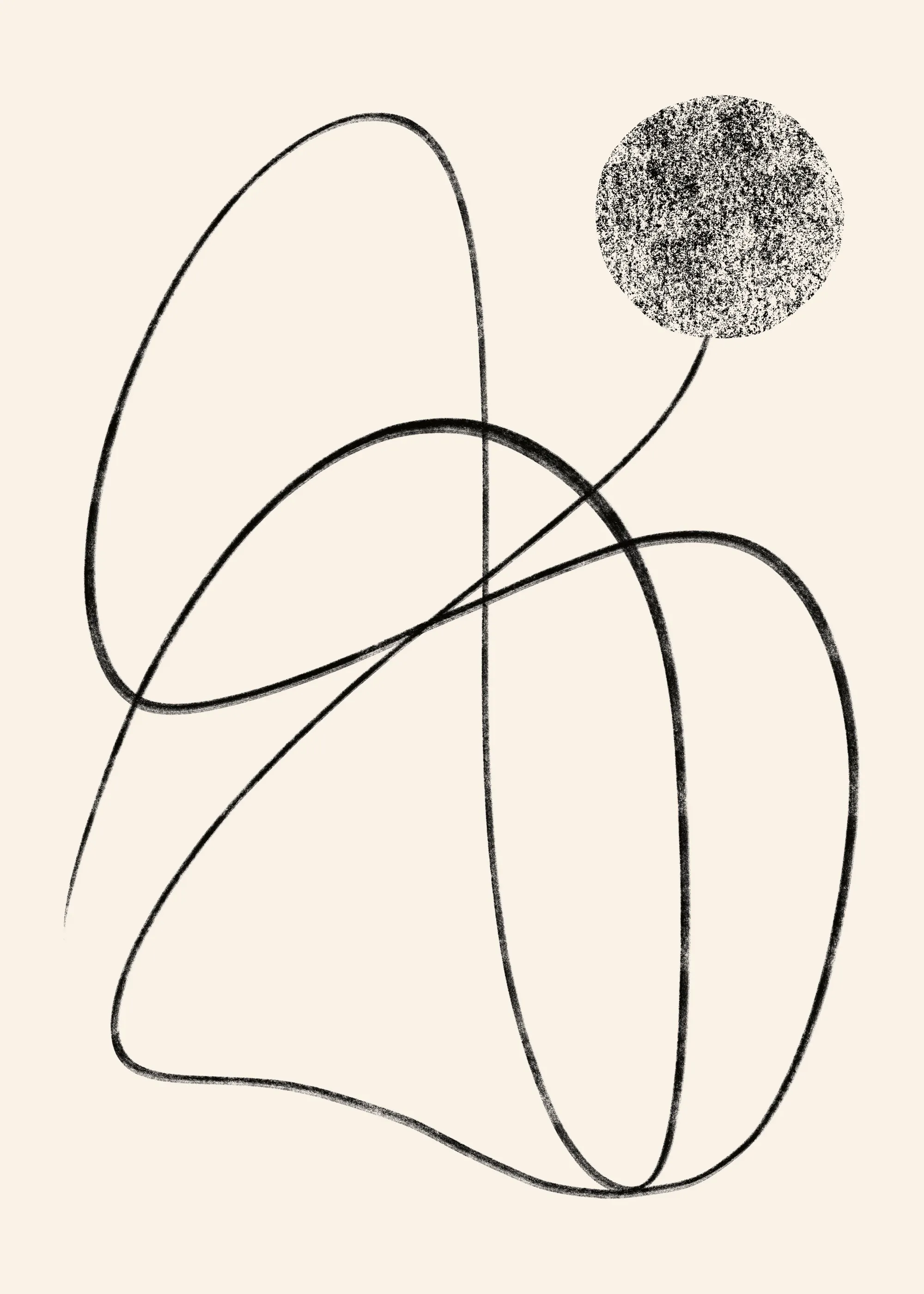 Ivory Abstract Flow Poster 0