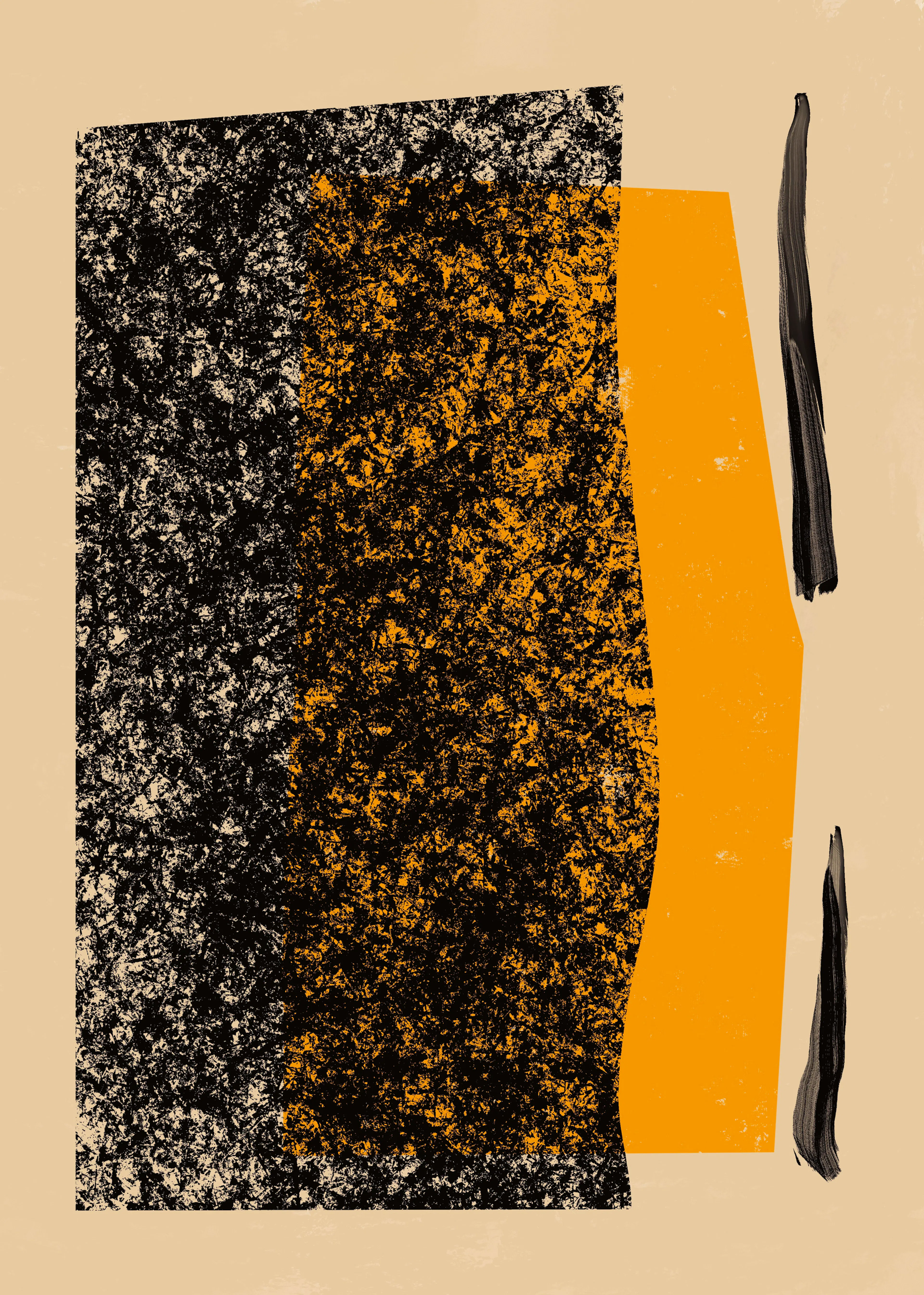 Textura Abstracta Naranja Póster 0