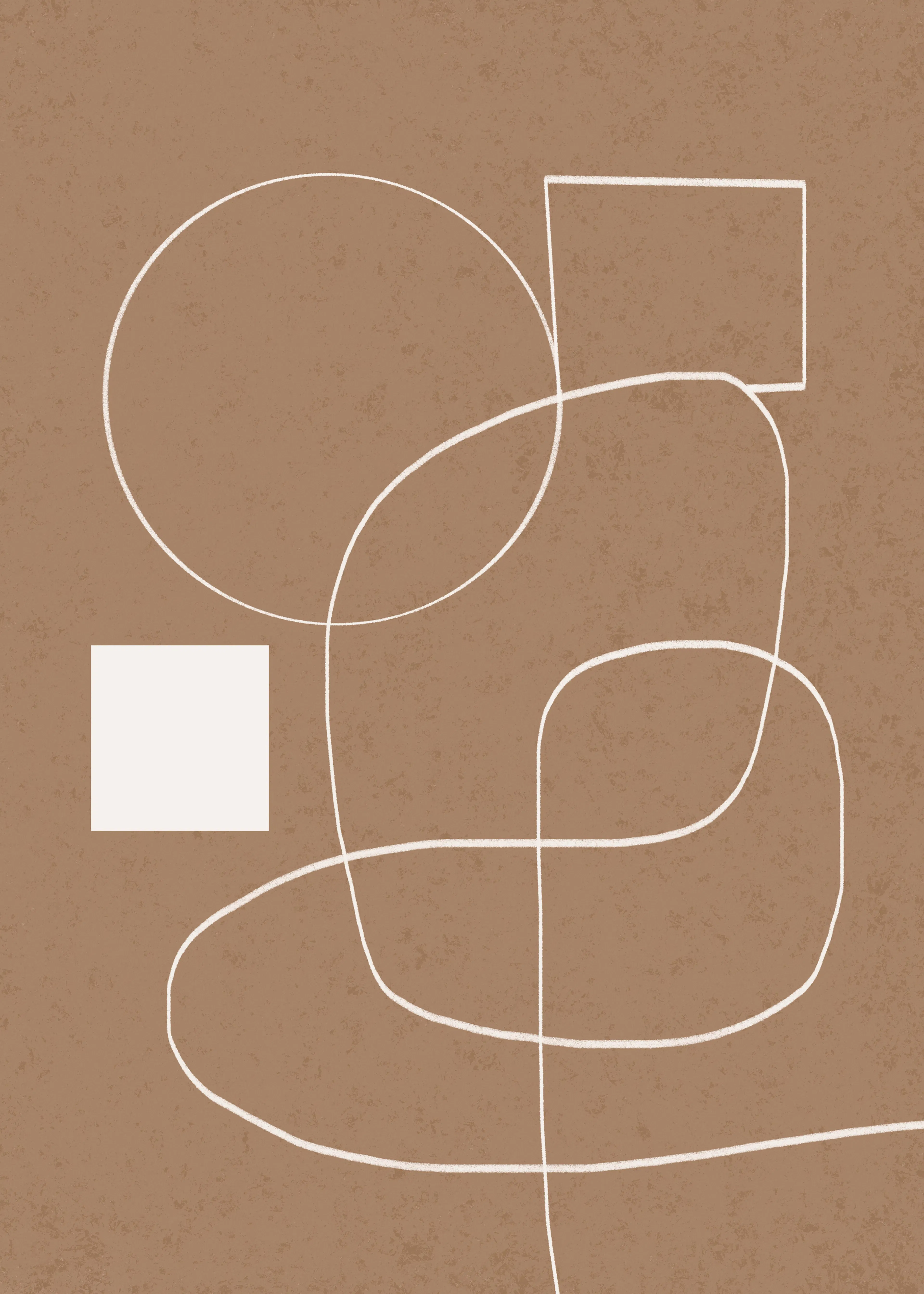 Brown Abstract Shapes Poster 0