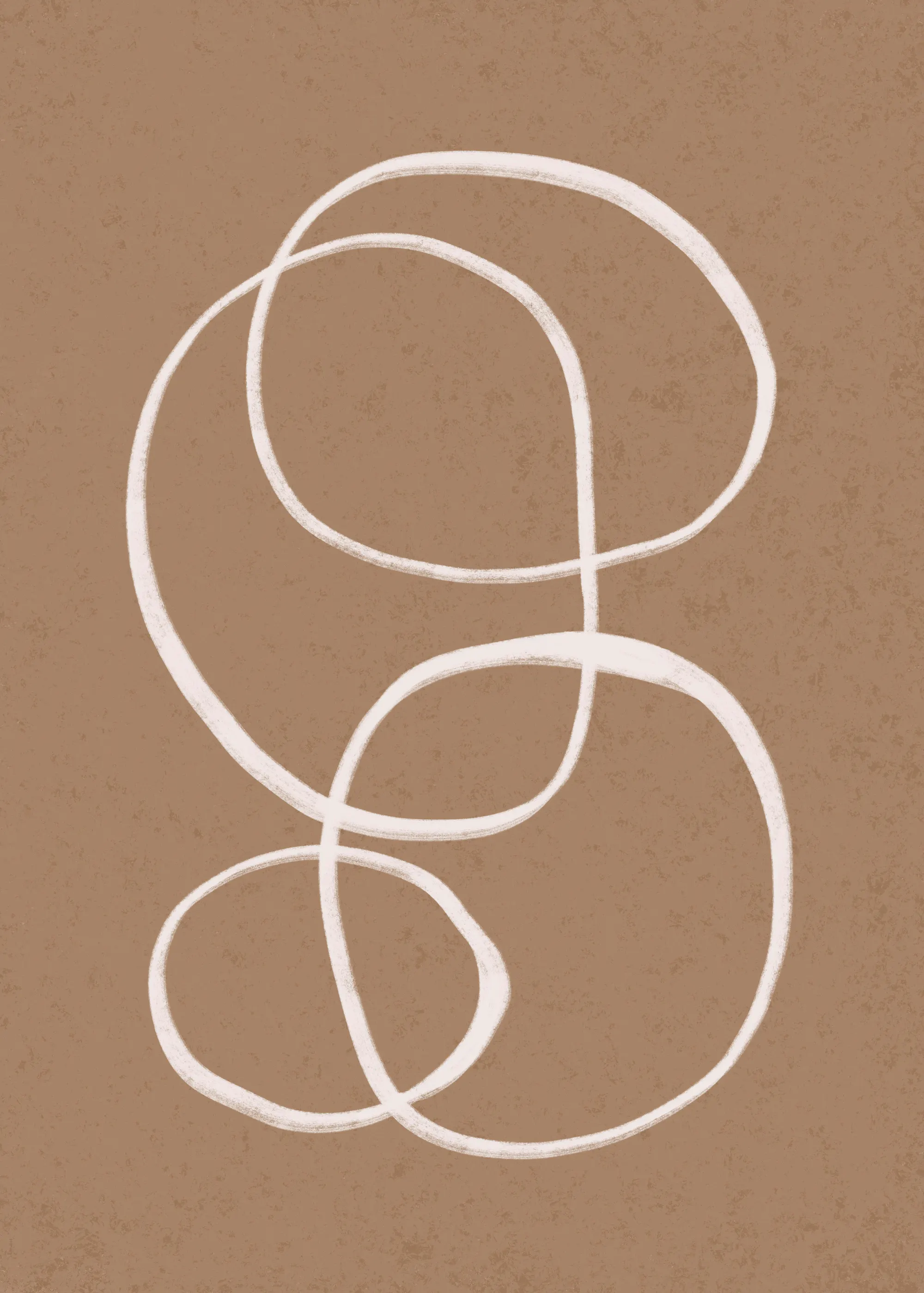 Boucles Abstraites Marron Poster 0