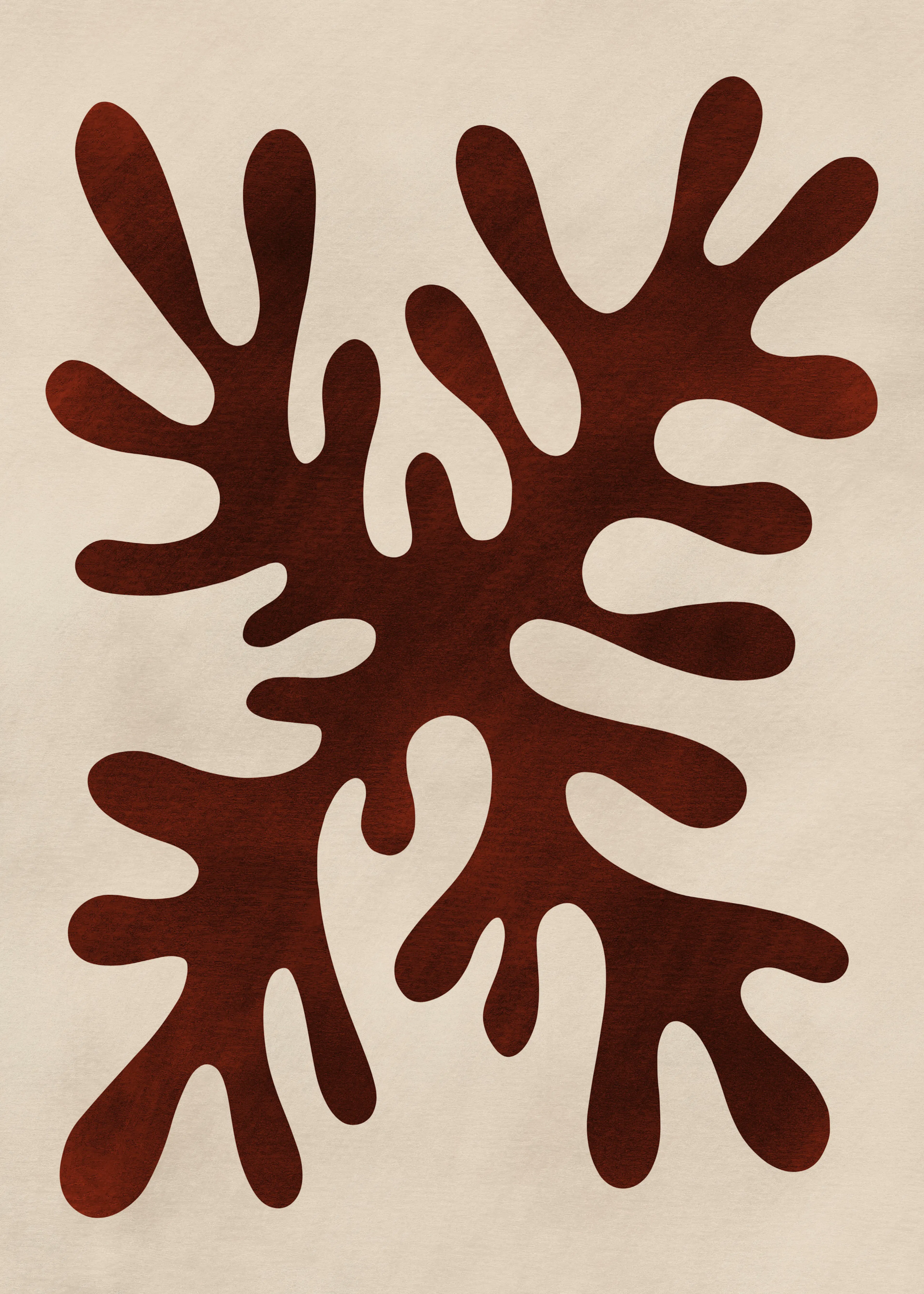 Brown Organic Shapes Poster 0