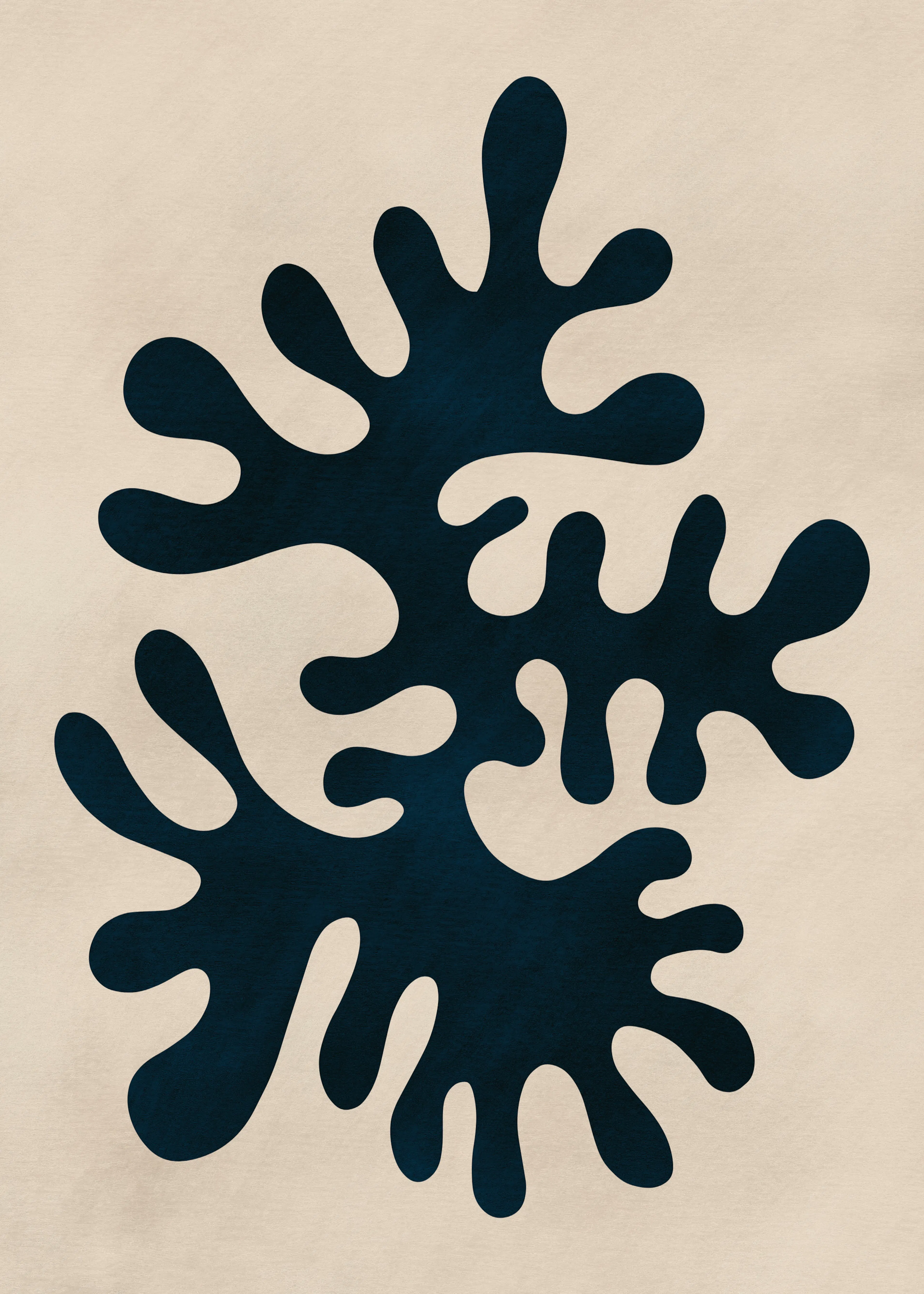 Black Organic Shapes Poster 0