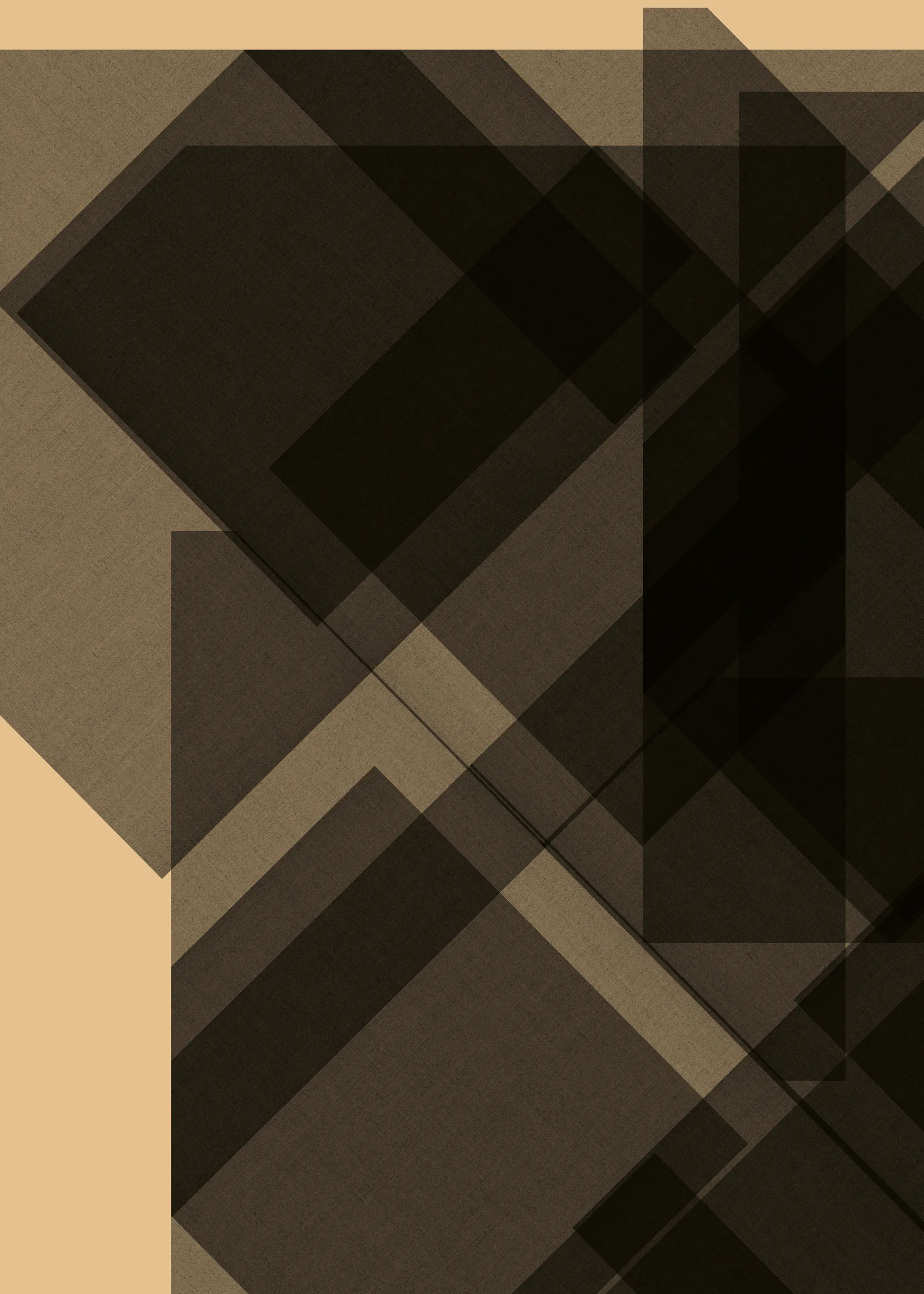Dark Brown Modern Geometric Poster 0