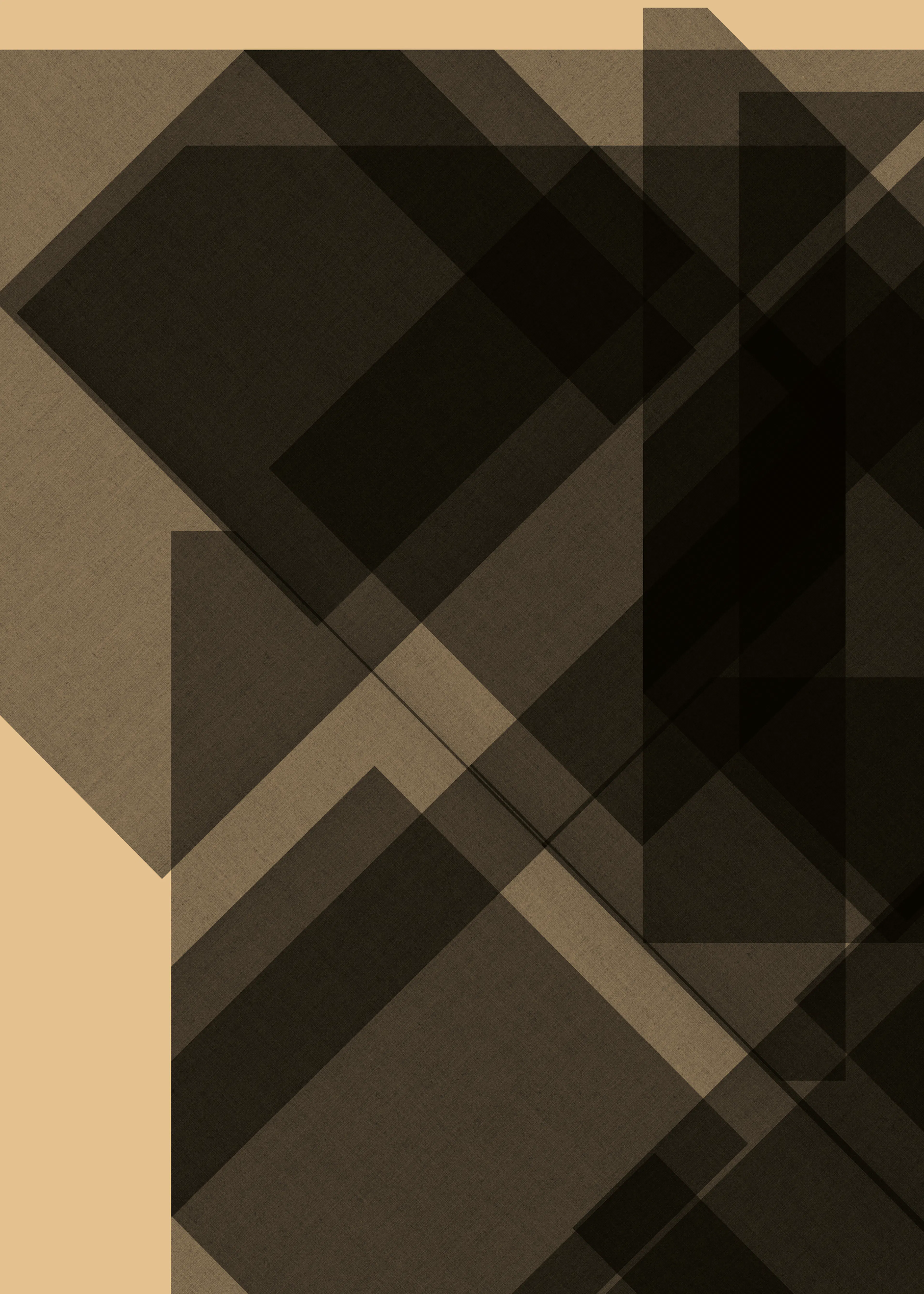 Dark Brown Modern Geometric Poster 0