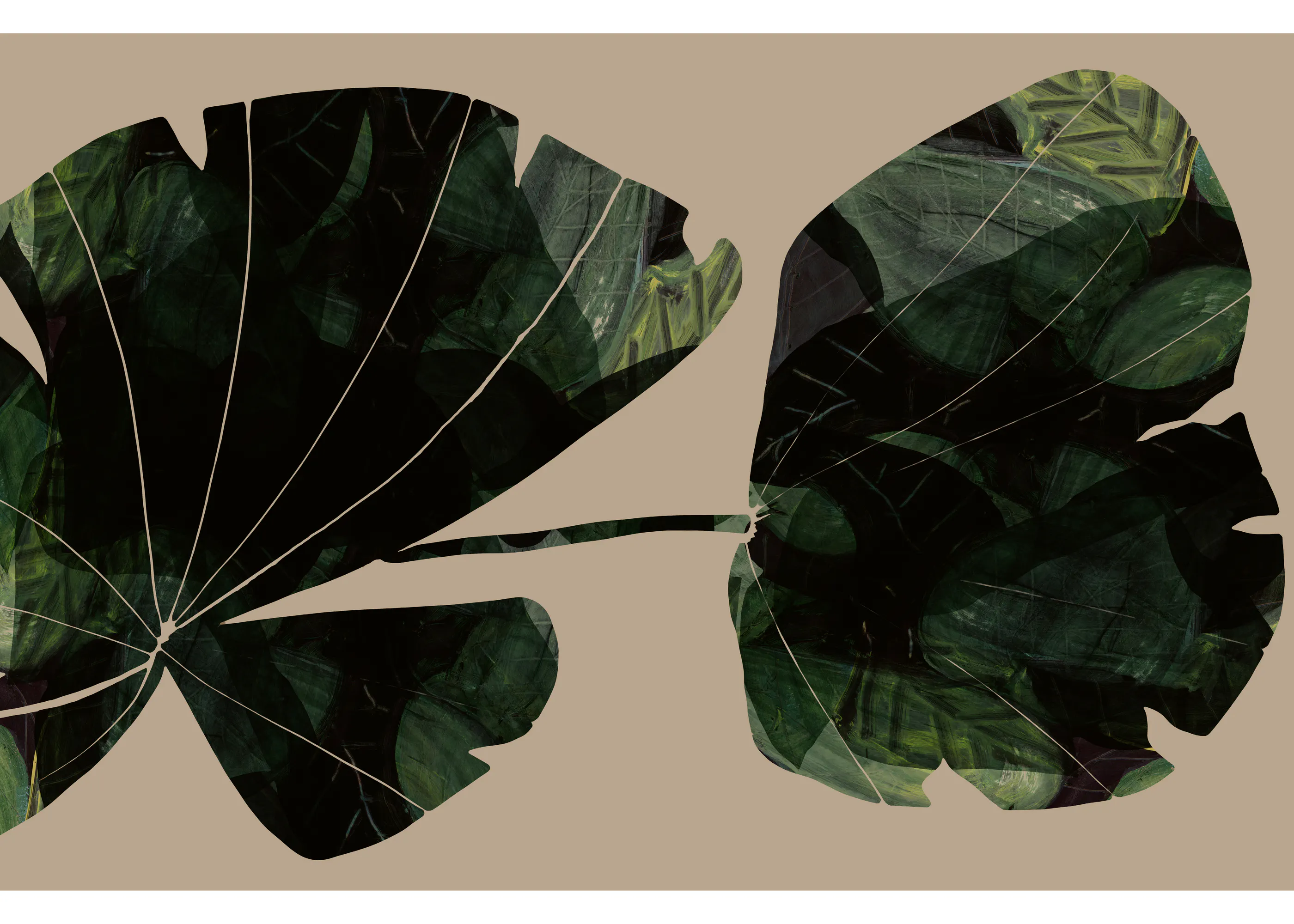Deep Green Tropical Shadows Poster 0